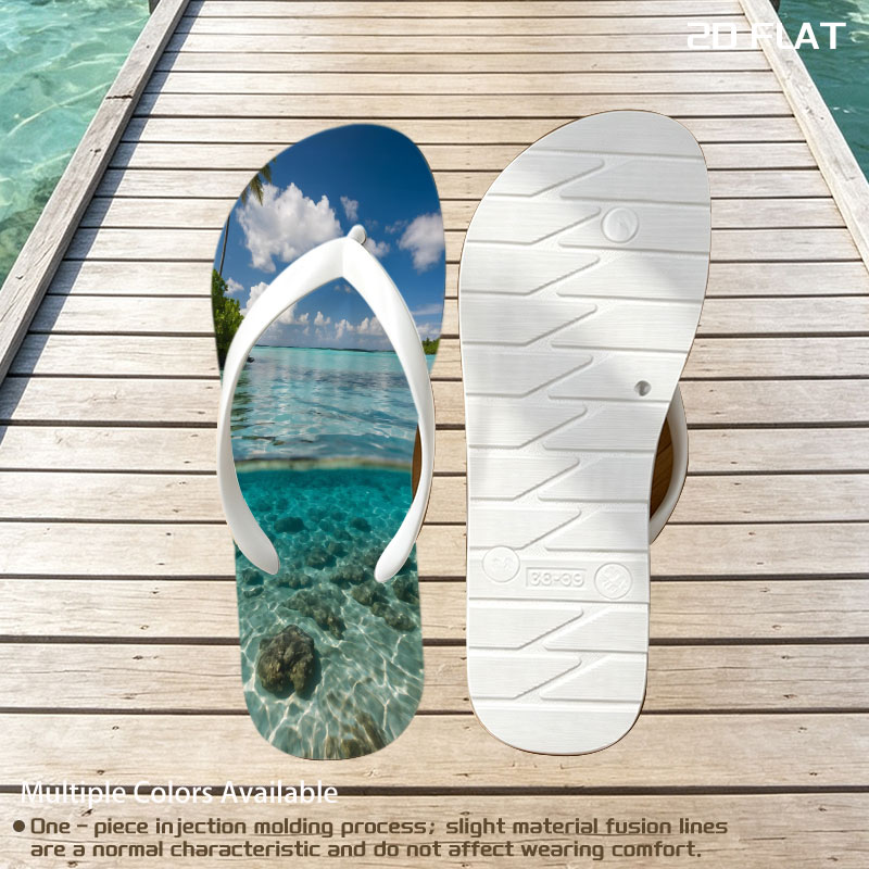 Crystal Clear Waters and Palm Trees in Paradise -  flip-flops