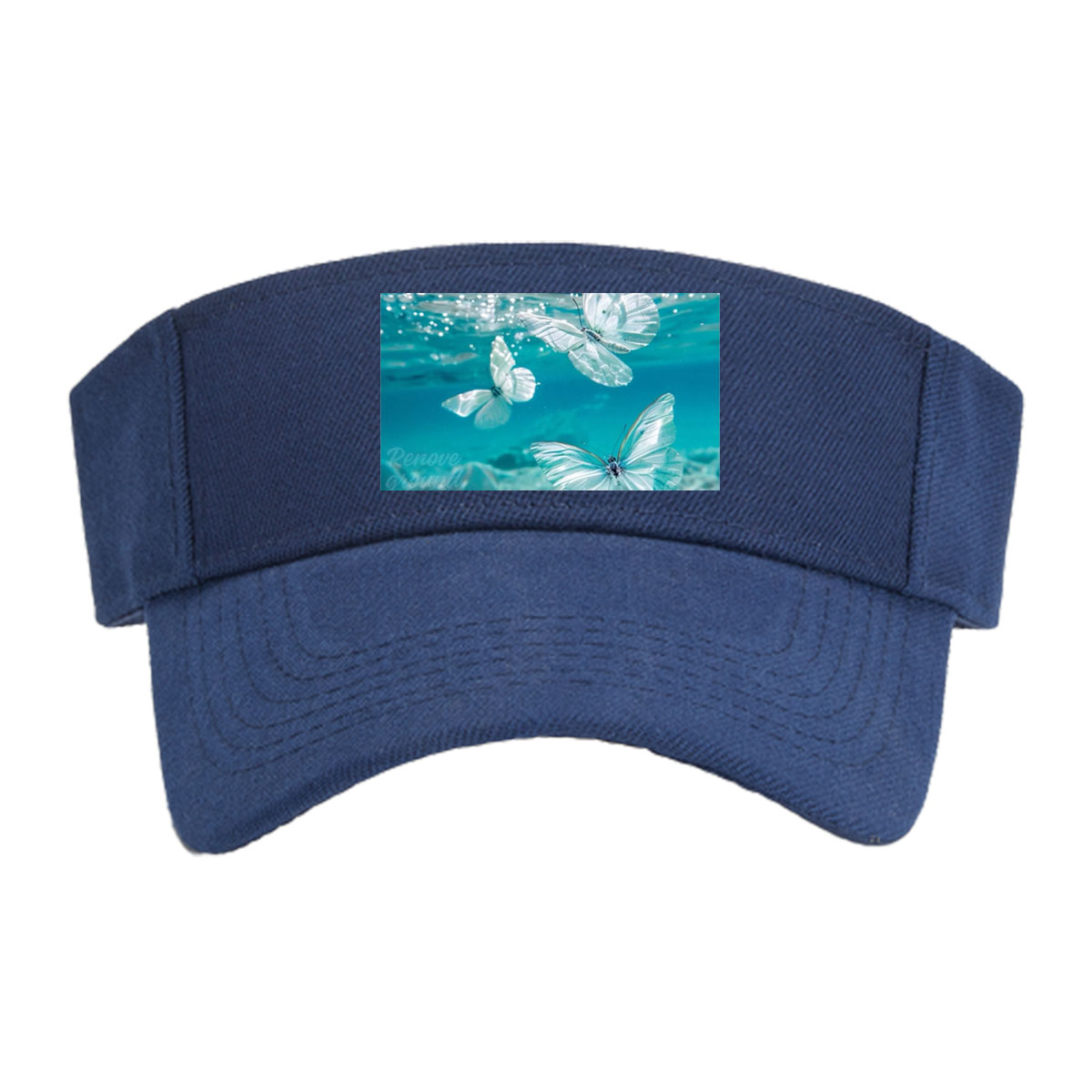 Butterflies floating underwater in clear blue water -  Visor cap