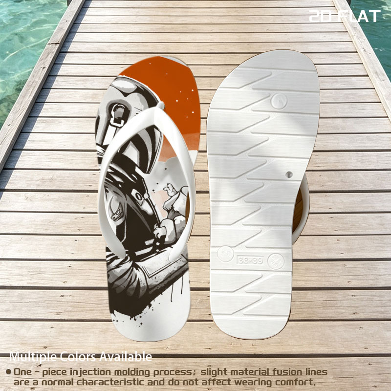 The Mandalorian and Grogu under a twin suns sky -  flip-flops