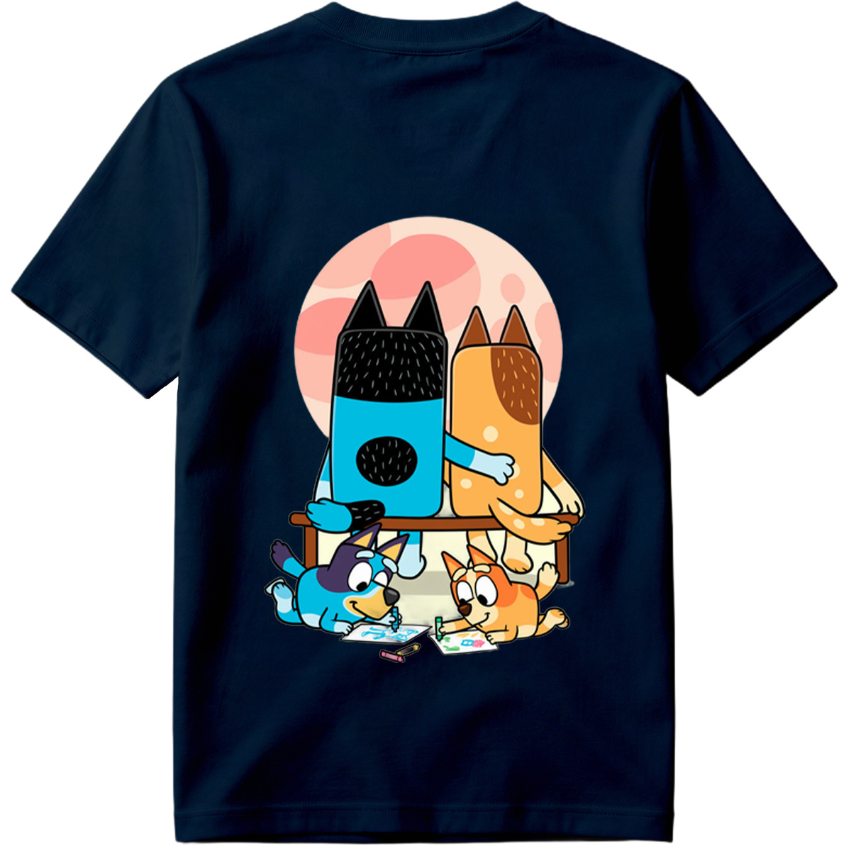 Bluey and Bingo Drawing with - Tee