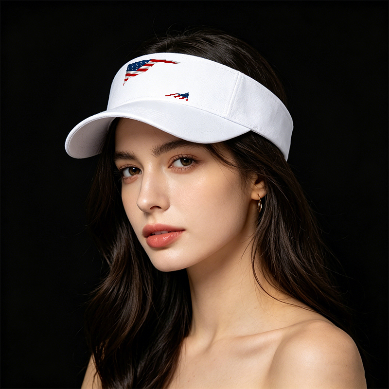 Unisex Classic Mesh Visor Cap with American Flag Print Design for Outdoor Activities and Patriotic Events, Ideal for Adults Seeking Sun Protection and Style During Summer Travel, Hiking, Fishing, or Festivals