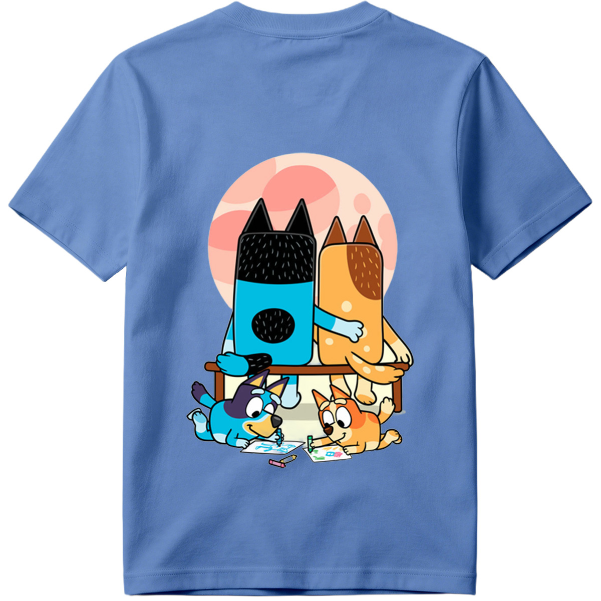 Bluey and Bingo Drawing with - Tee
