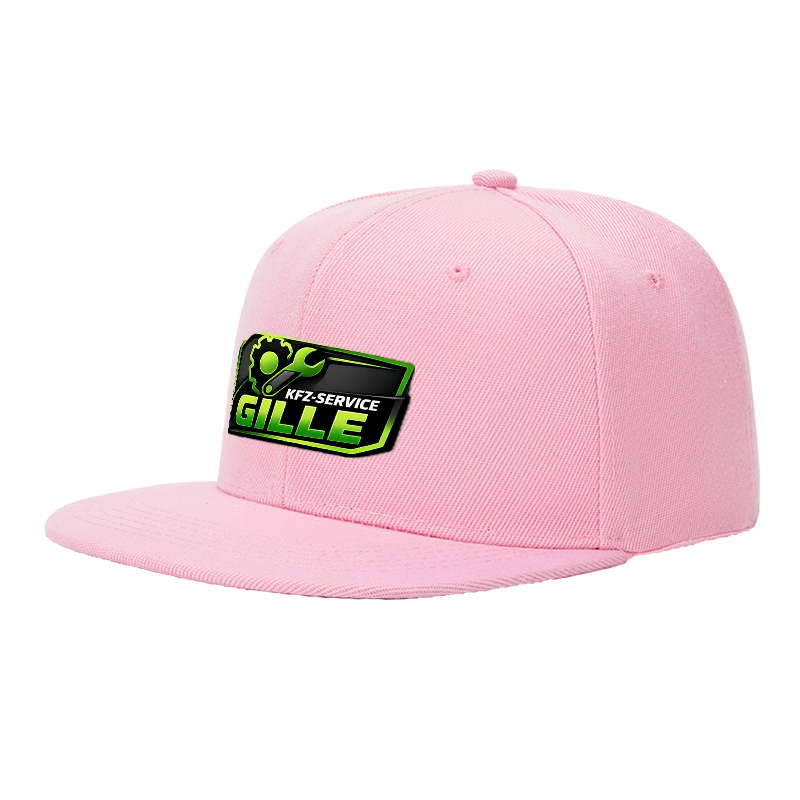 Flat Brim Baseball Cap KFZ-SERVICE GILLE Logo Print Streetwear Underground Skate Style Hat for Basketball Court Skate Park Urban Riders and Hip Hop Artists