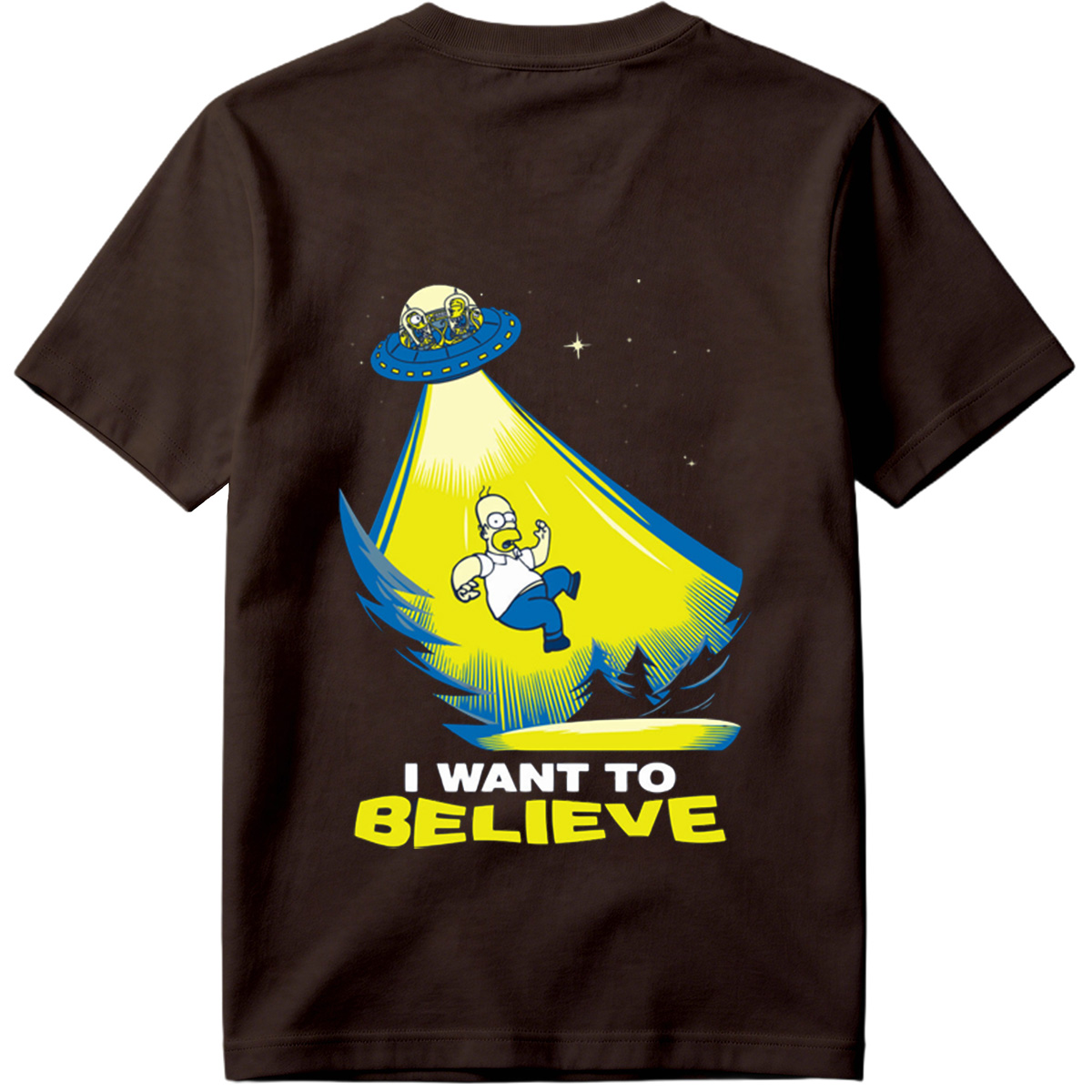 The Simpsons Homer Abduction I Want to Believe - Tee
