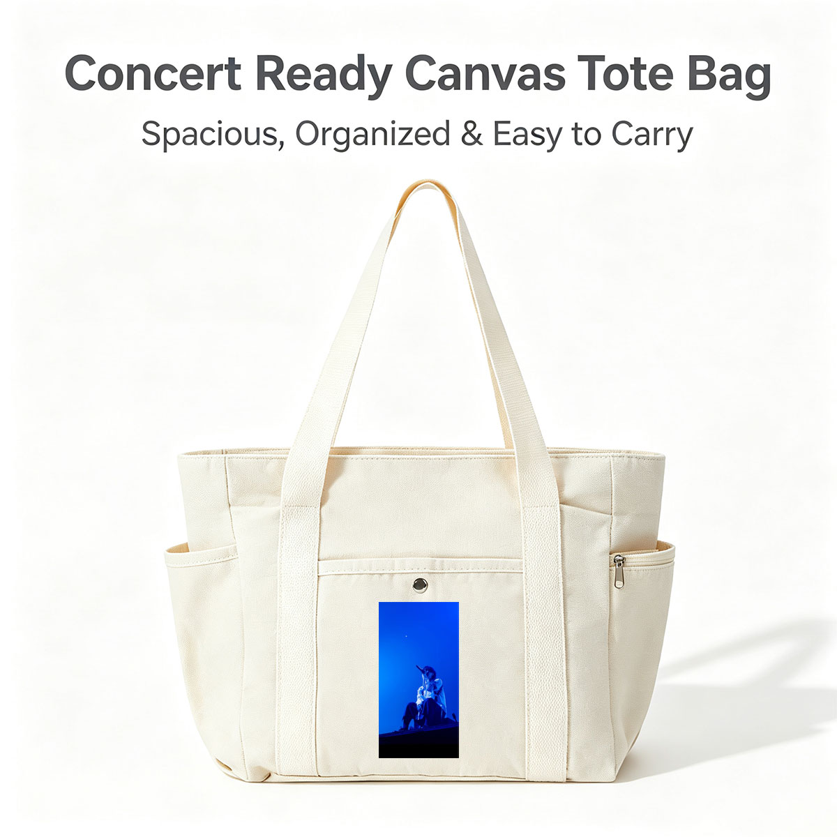 Troye Sivan Performing on Stage Under Blue Lighting - Multi-pocket bags