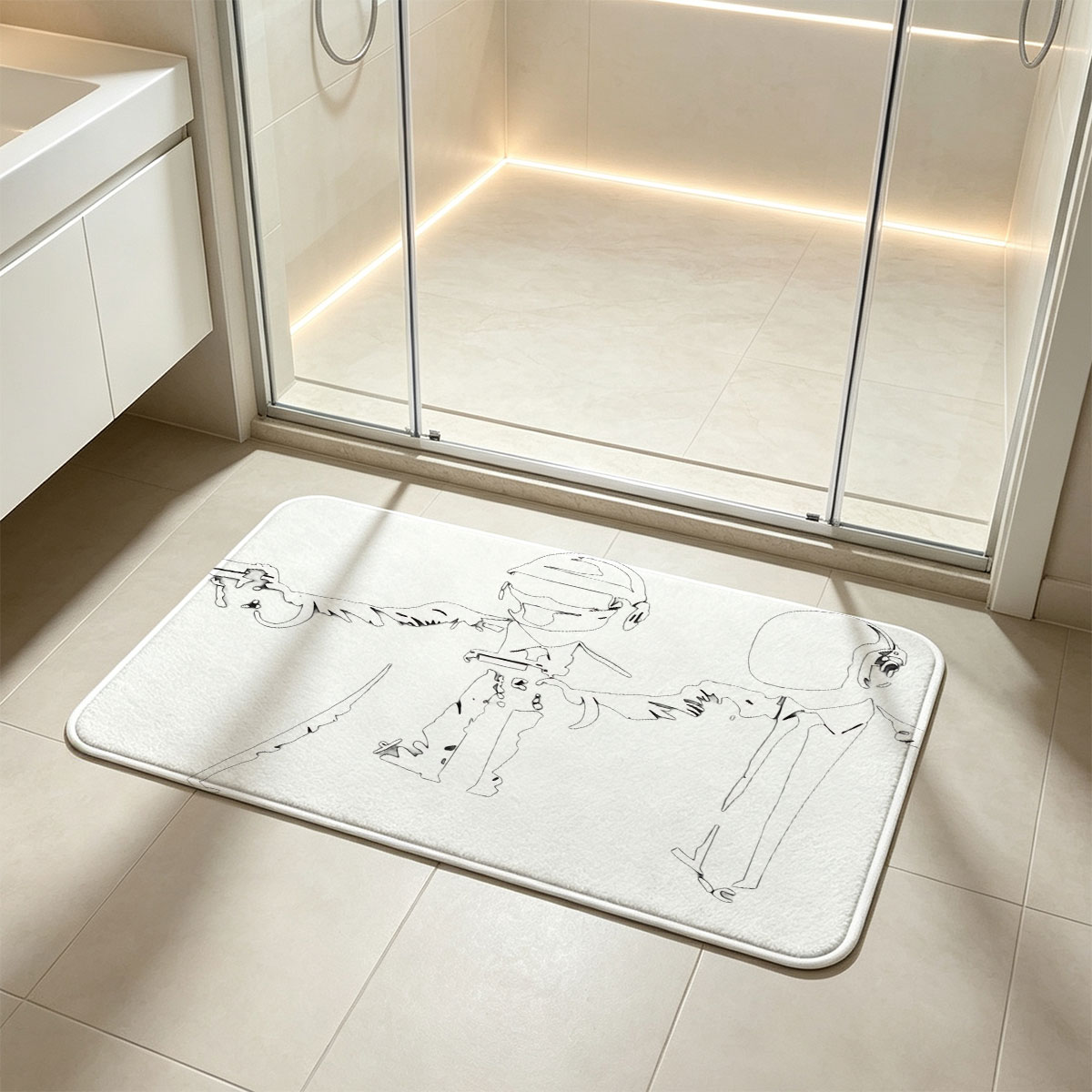 Hitman and Agent 47 in Action - Flannel floor mat