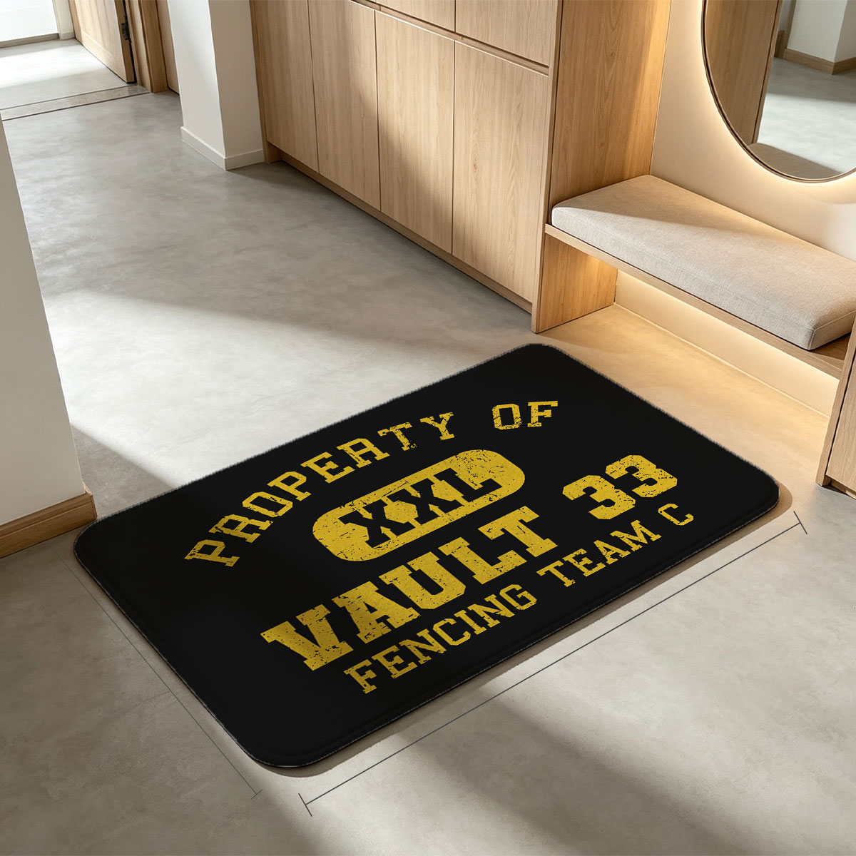 Vault 33 Fencing Team C Property of XXL - Flannel floor mat