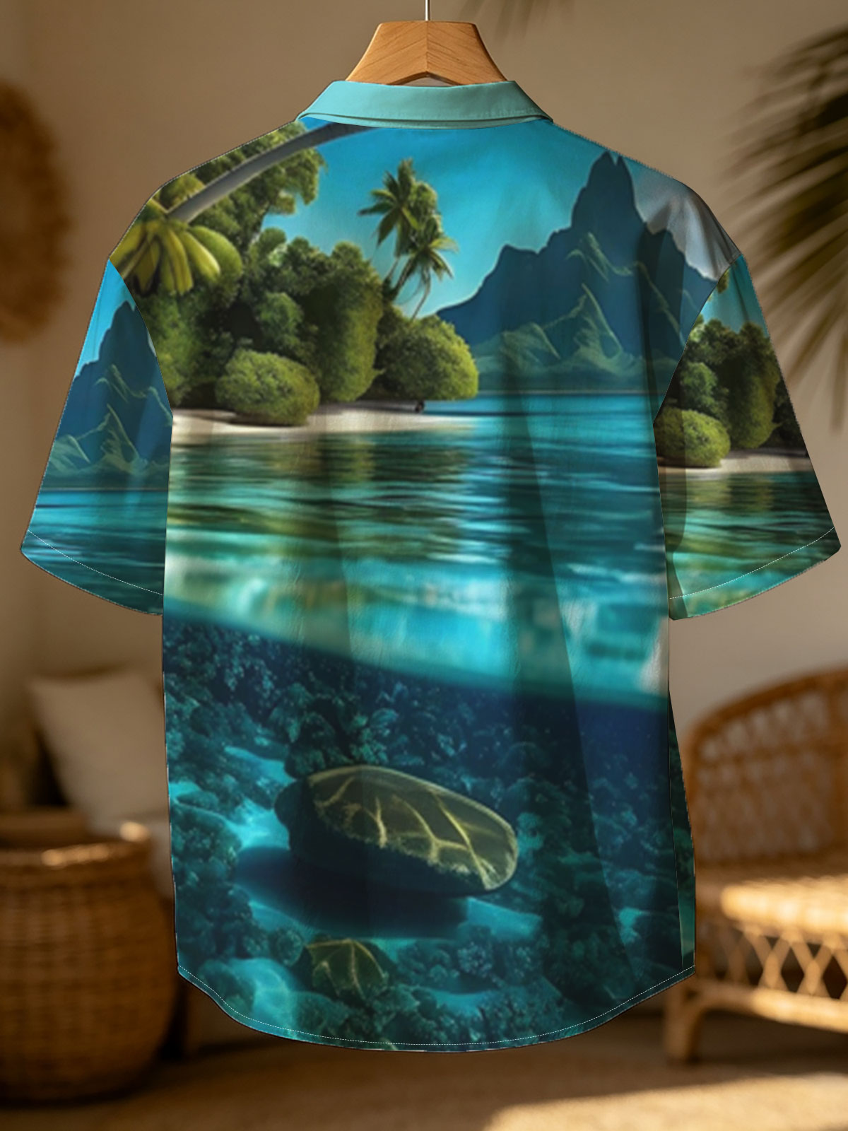 Tropical Paradise with Clear Waters and Coral Reef -  Shirt