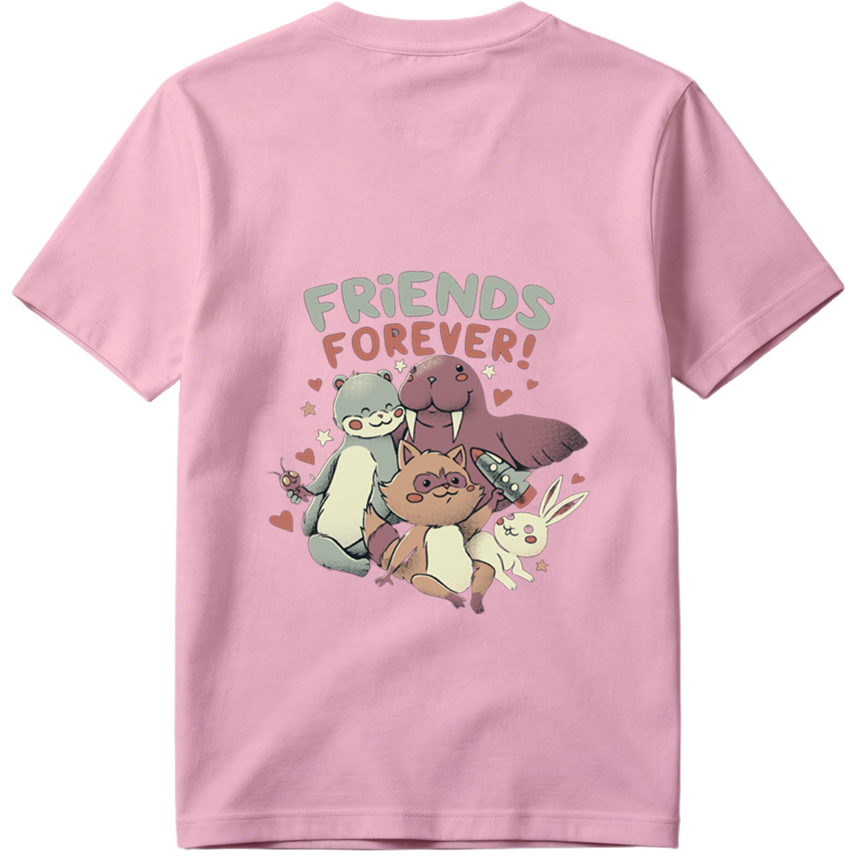 Friends Forever: Otter, Walrus, Cat, and Rabbit - Tee