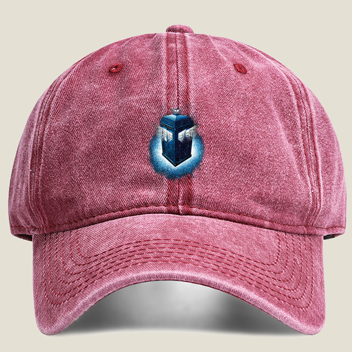 TARDIS in Space - Washed Denim - Baseball Cap