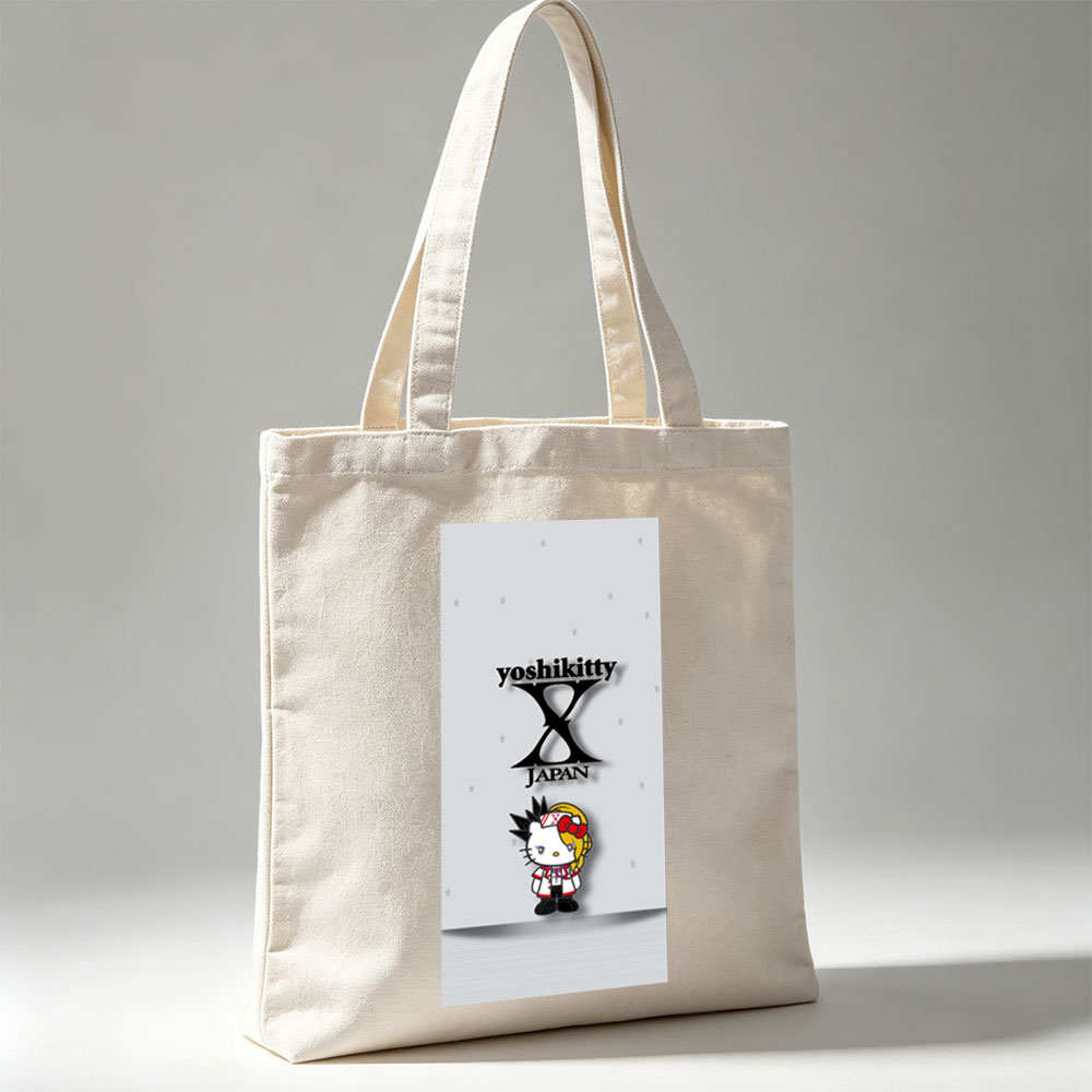 Yoshikitty X Japan Character Design with Hello Kitty Fusion Art - Canvas tote bags