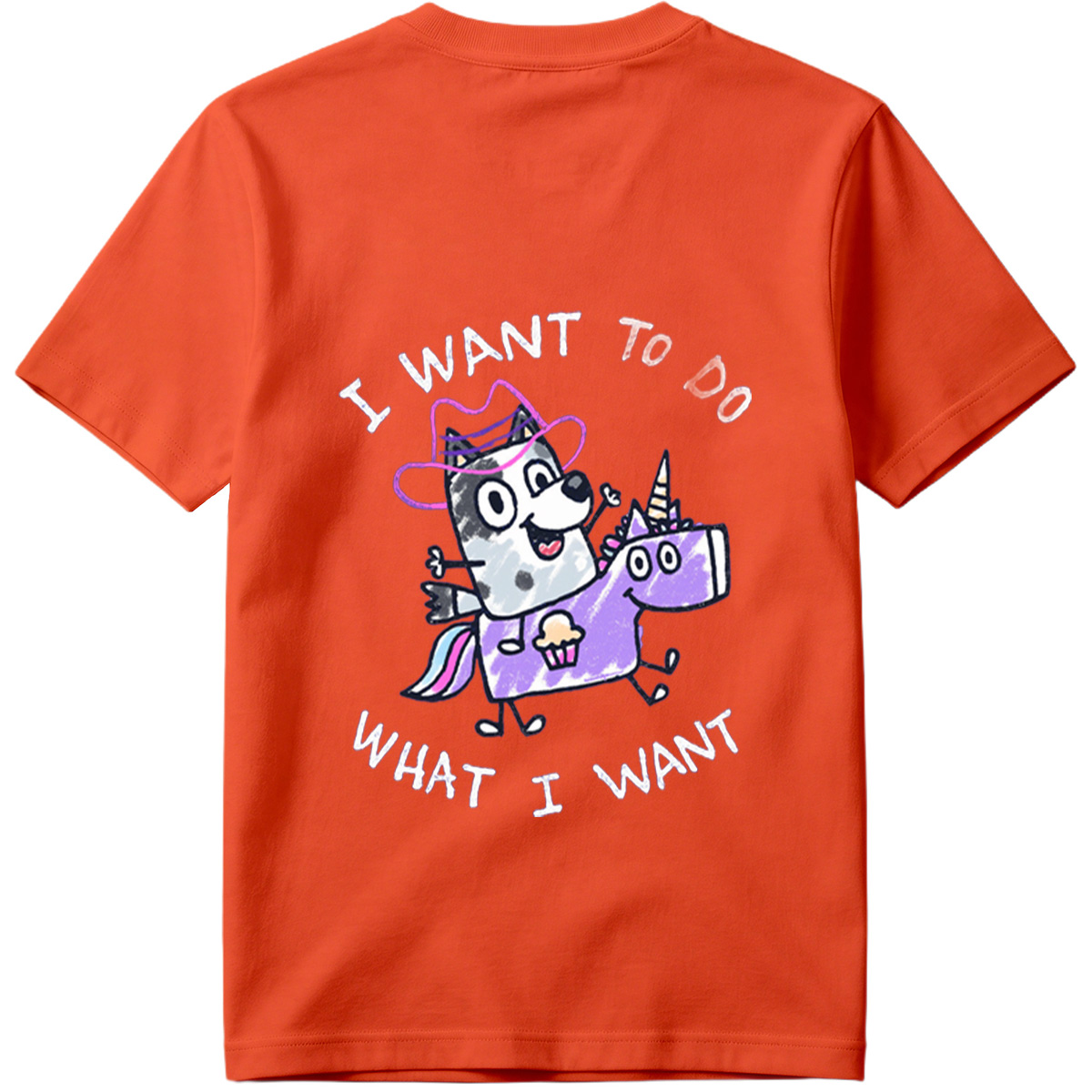 Bluey and the Unicorn: I Want to Do What I Want - Tee