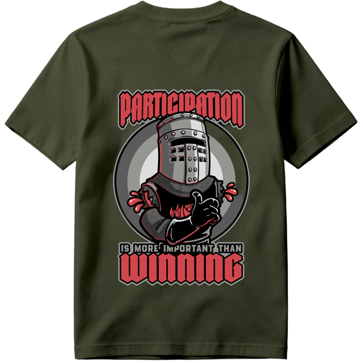 Participation is More Important Than Winning - Knight Mascot Design - Tee