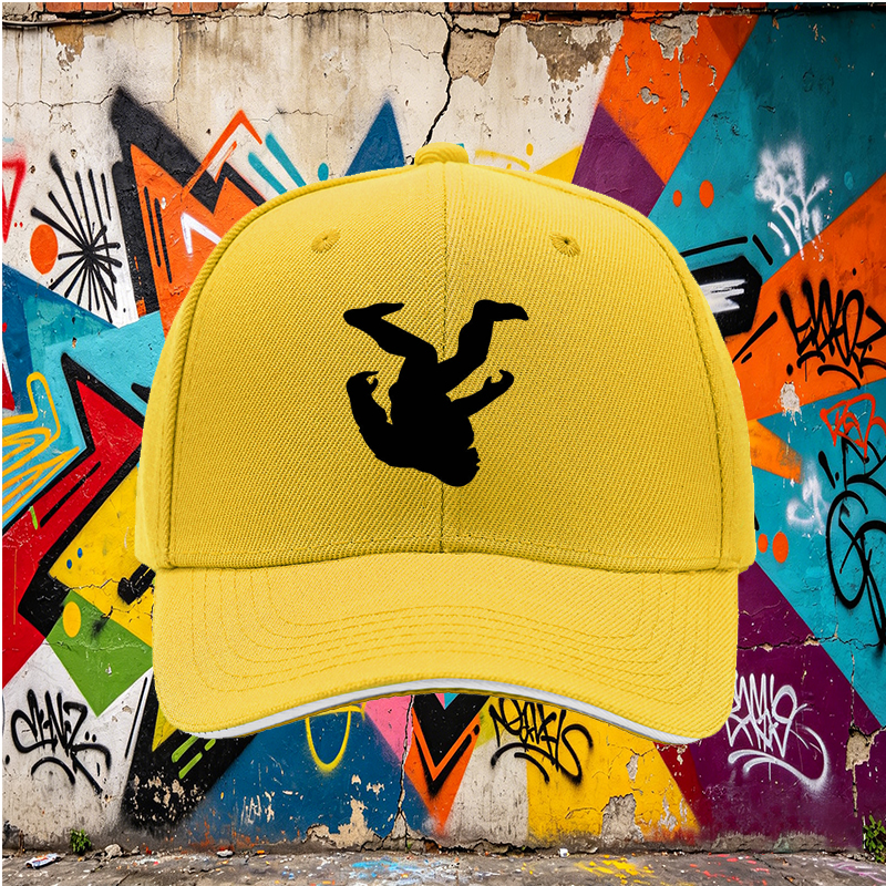 Unisex Classic Sandwich Hat with Bigfoot Silhouette Print - Outdoor Adventure Cap for Hiking, Camping, and Nature Enthusiasts