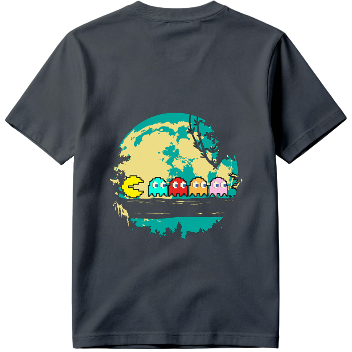 Pac-Man and Ghosts Under the Moon - Tee
