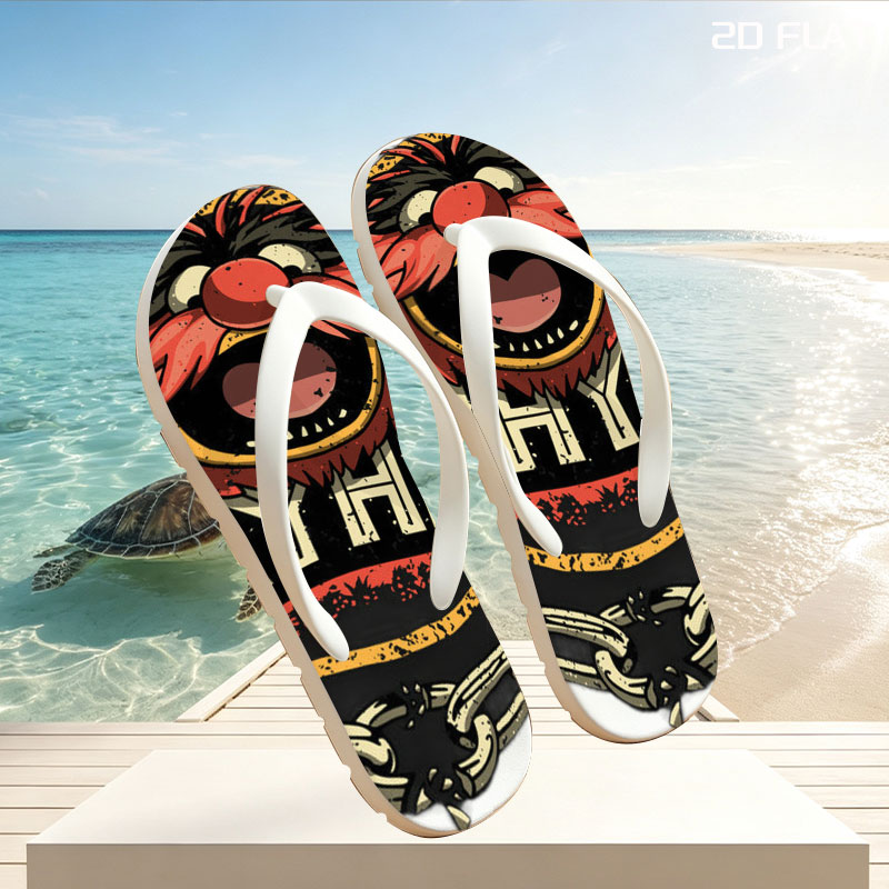Animal from The Muppets: Mayhem Logo -  flip-flops