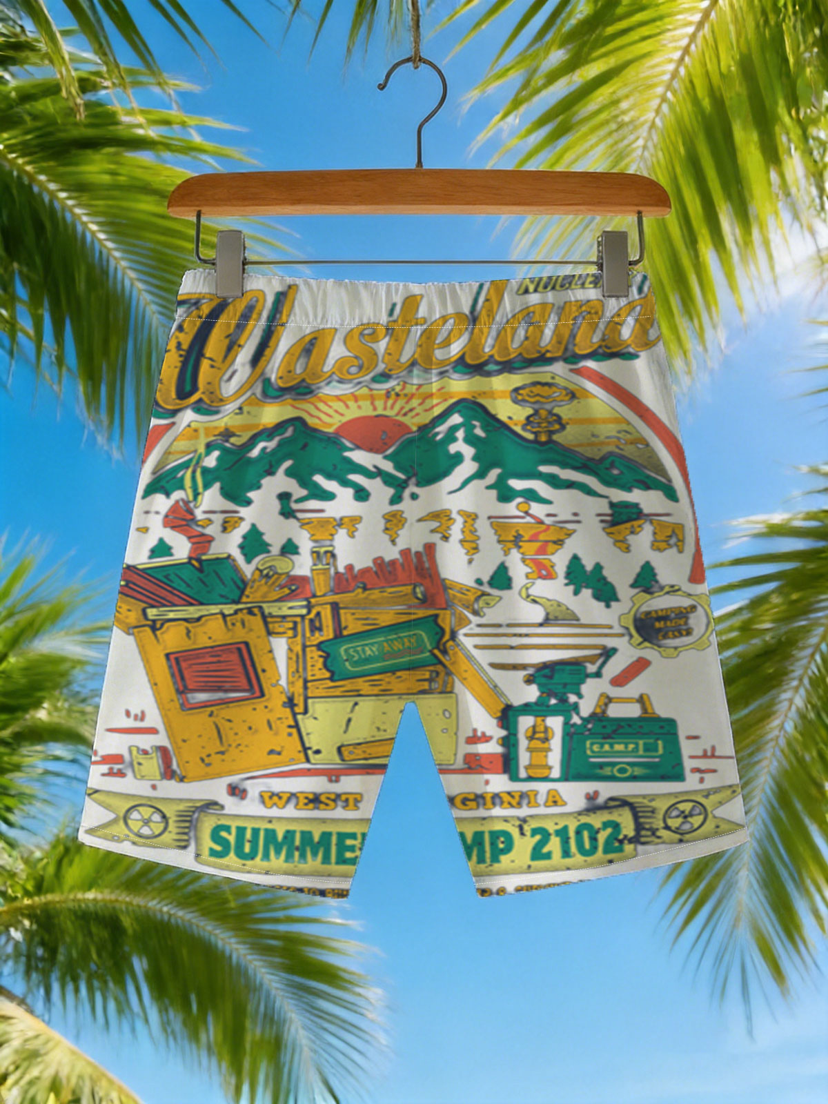 Nuclear Wasteland: Summer Camp 2102 - West Virginia Survival Adventure -  Beach shorts