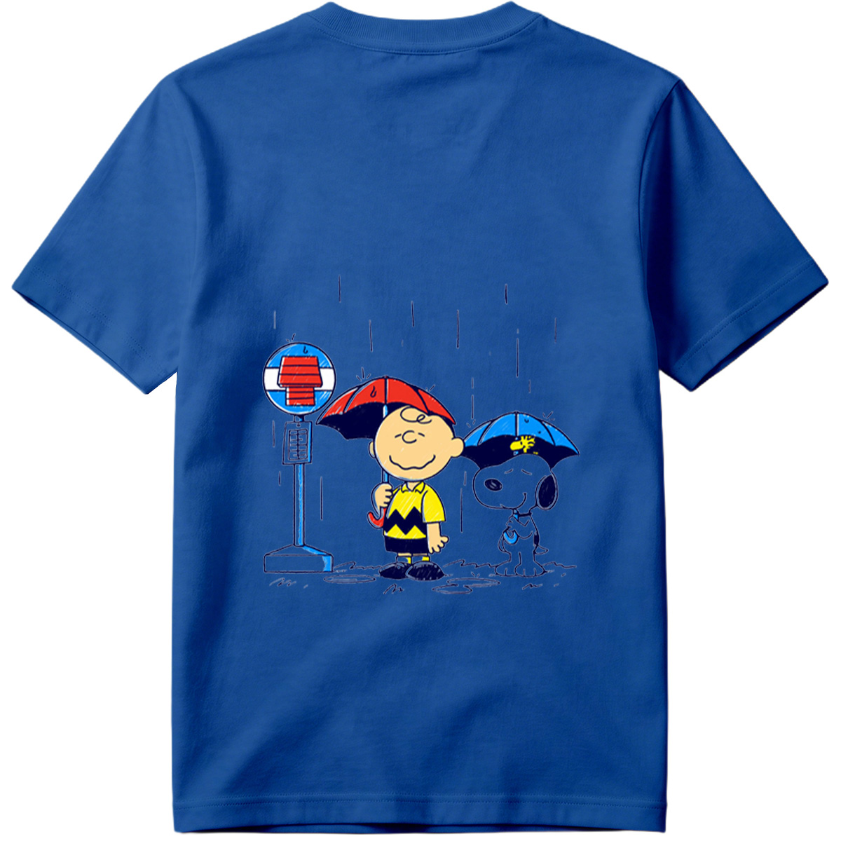 Peanuts: Charlie Brown and Snoopy in the Rain - Tee