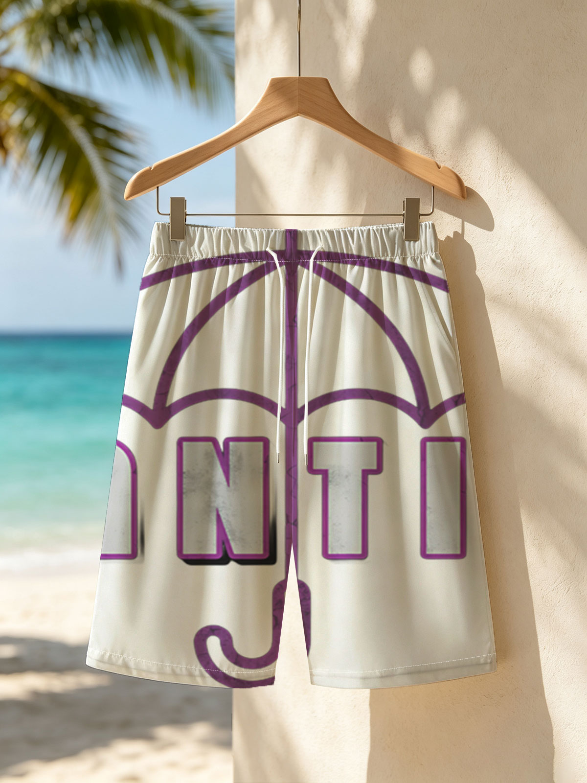 Anti Umbrella Symbol Logo -  Beach shorts