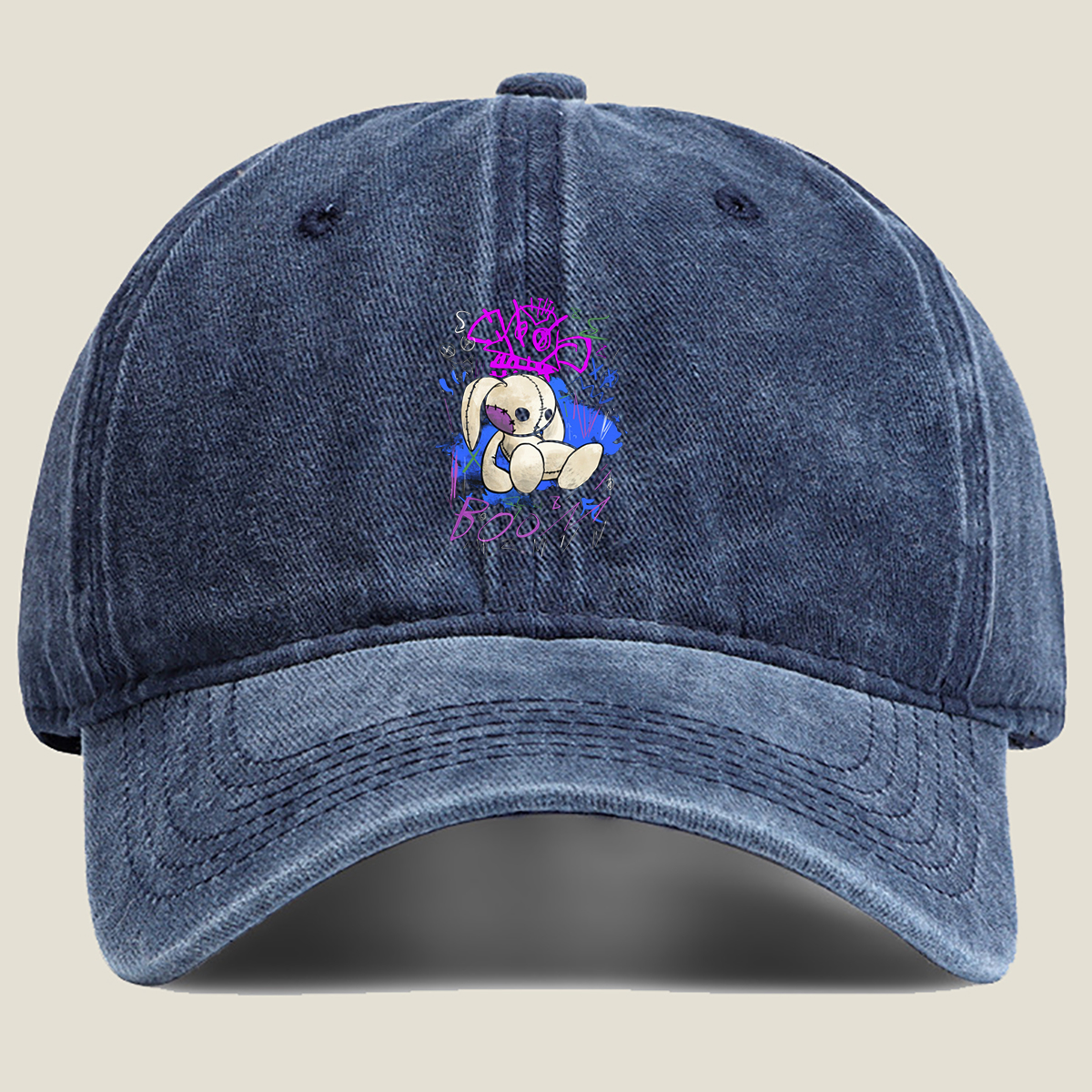 Bunnie Boom - Washed Denim - Baseball Cap