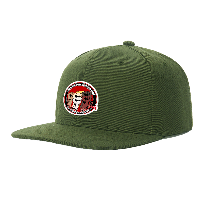 Flat Brim Baseball Cap Rise Against The Regime Fist Print Streetwear Underground Skate Style For Basketball Court Skate Park Urban Activist Skater Hip Hop Artist