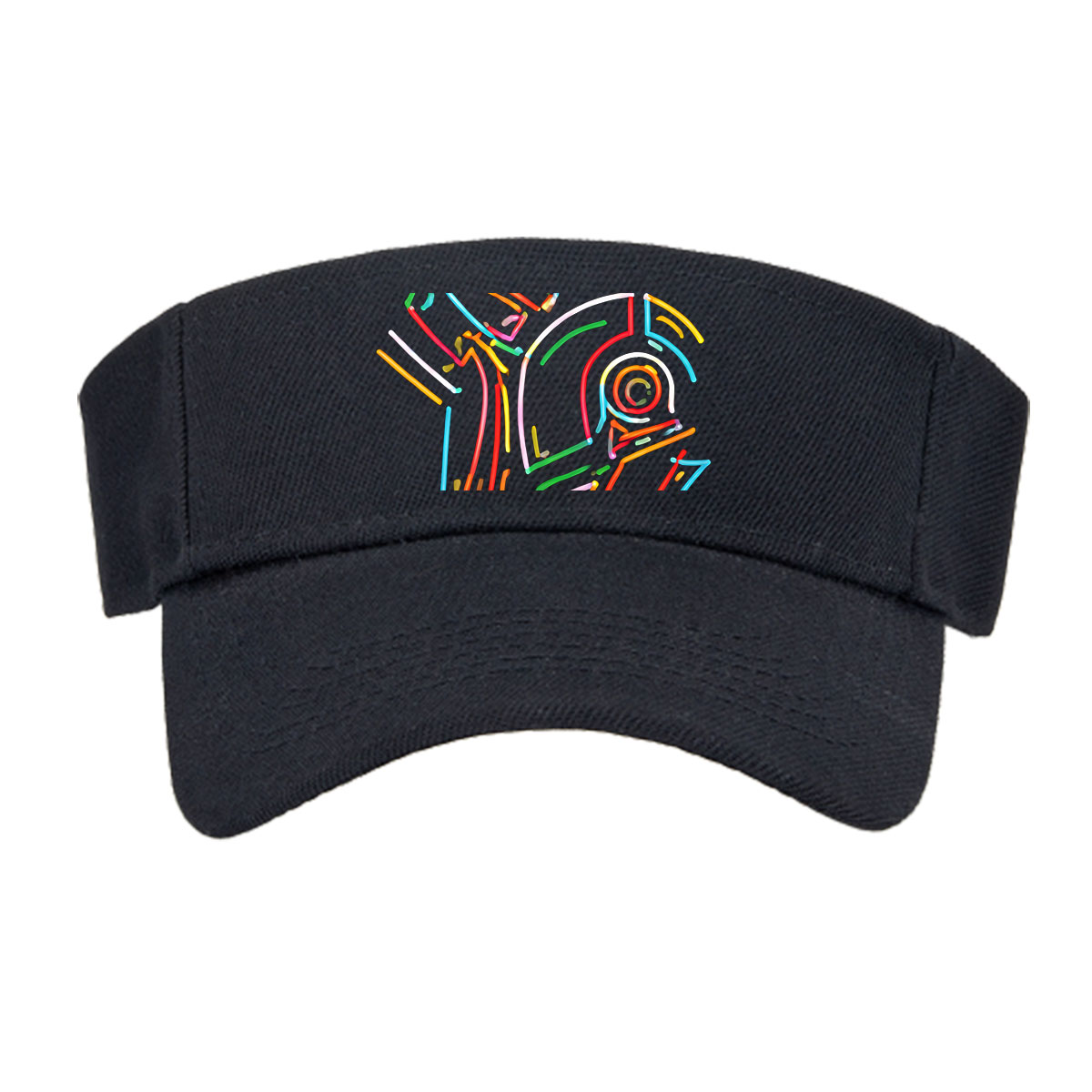 Daft Punk Neon Art Portrait -  Visor cap