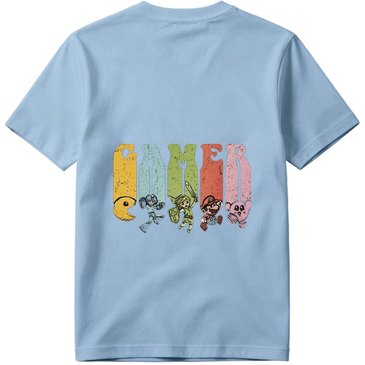 Gamer: Pac-Man, Mega Man, Zelda, Mario, Kirby - Tee