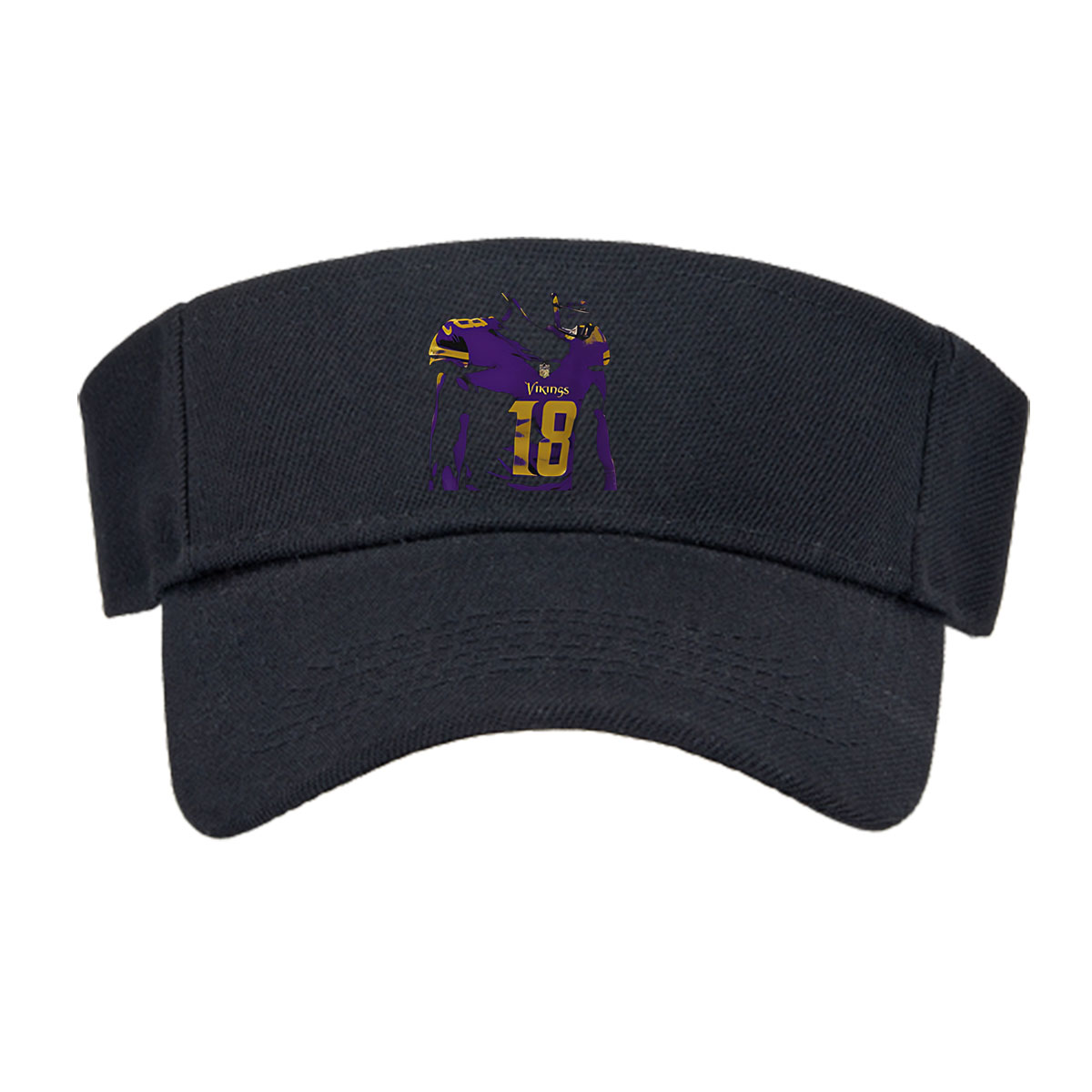 Justin Jefferson, Vikings #18, NFL Football Player -  Visor cap