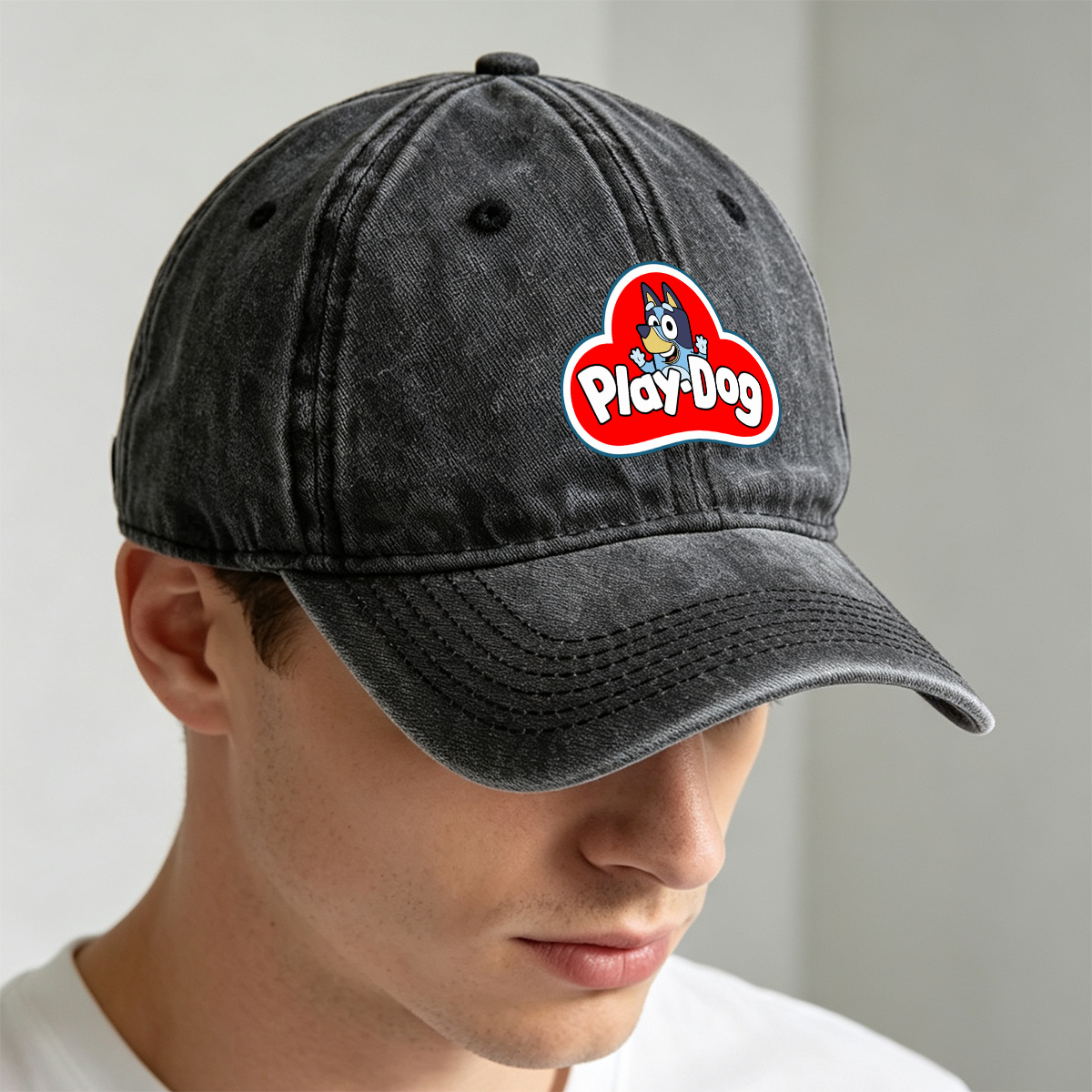Play-Dog Blue Heeler - Washed Denim - Baseball Cap