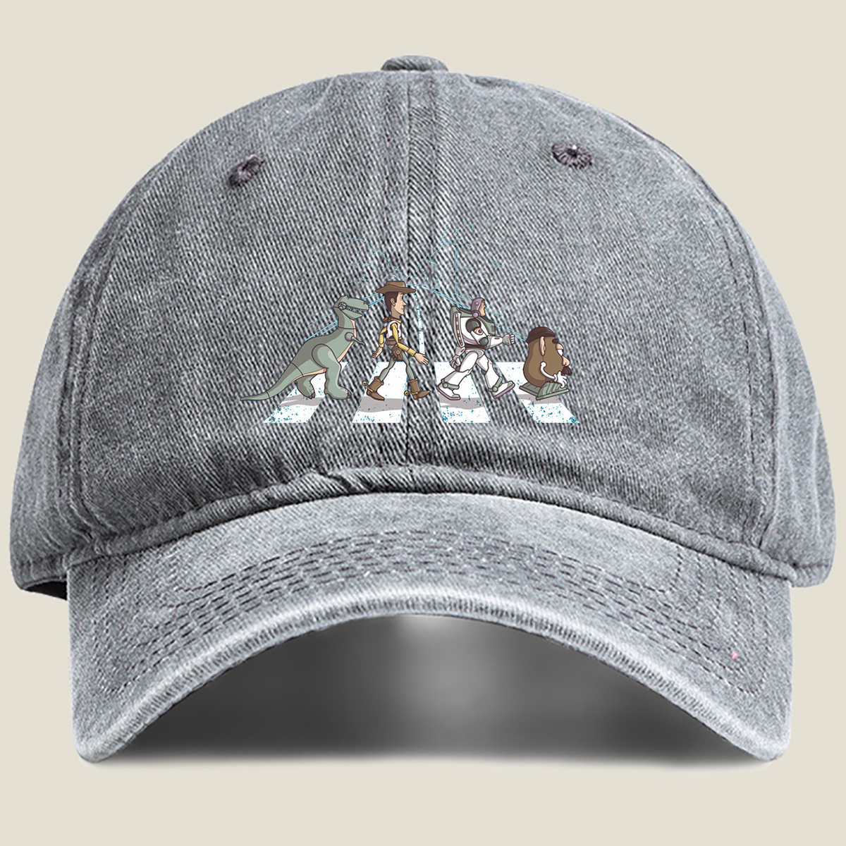 Toy Story Characters Crossing the Street - Washed Denim - Baseball Cap
