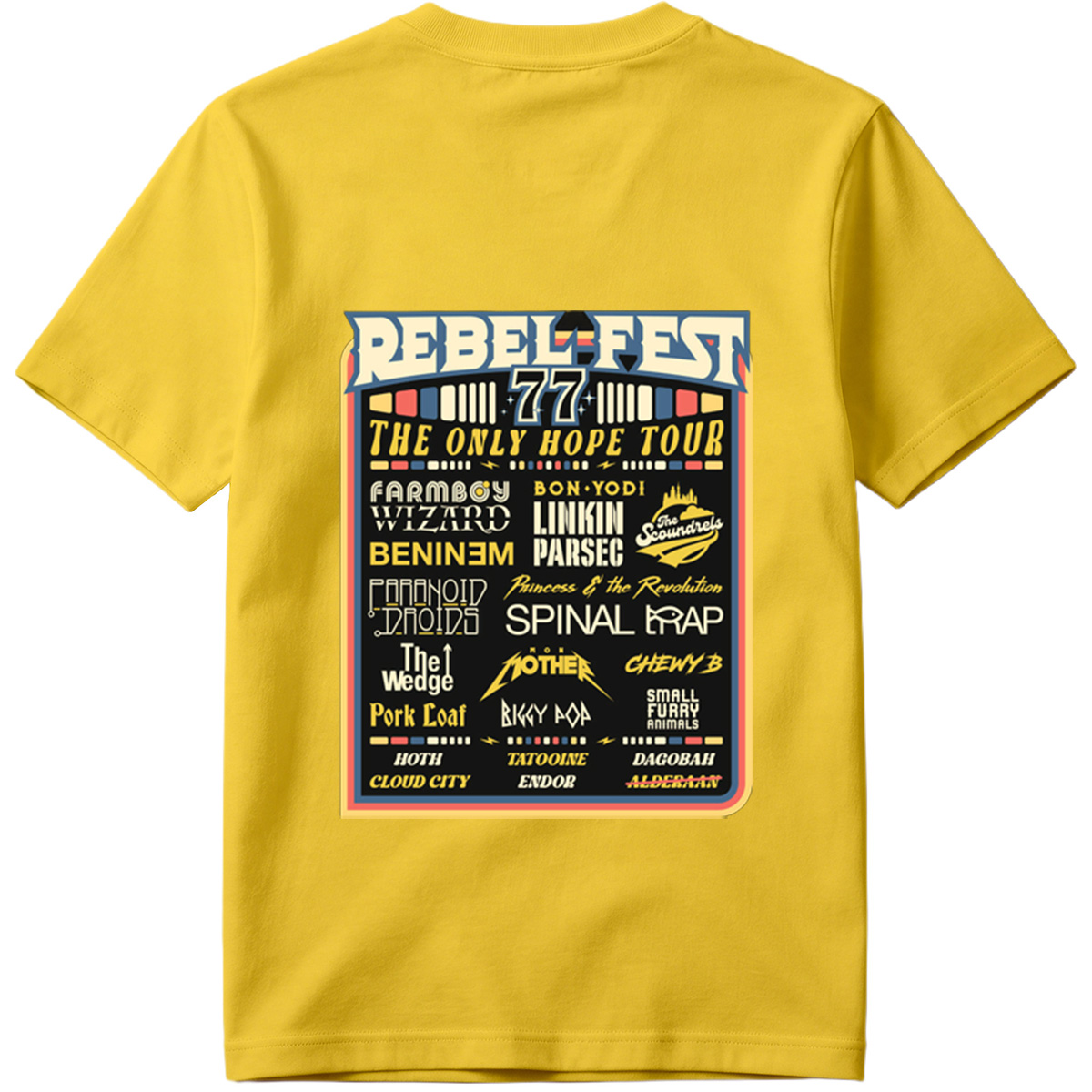 Rebel-Fest 77: The Only Hope Tour Featuring Star Wars Characters and Bands - Tee