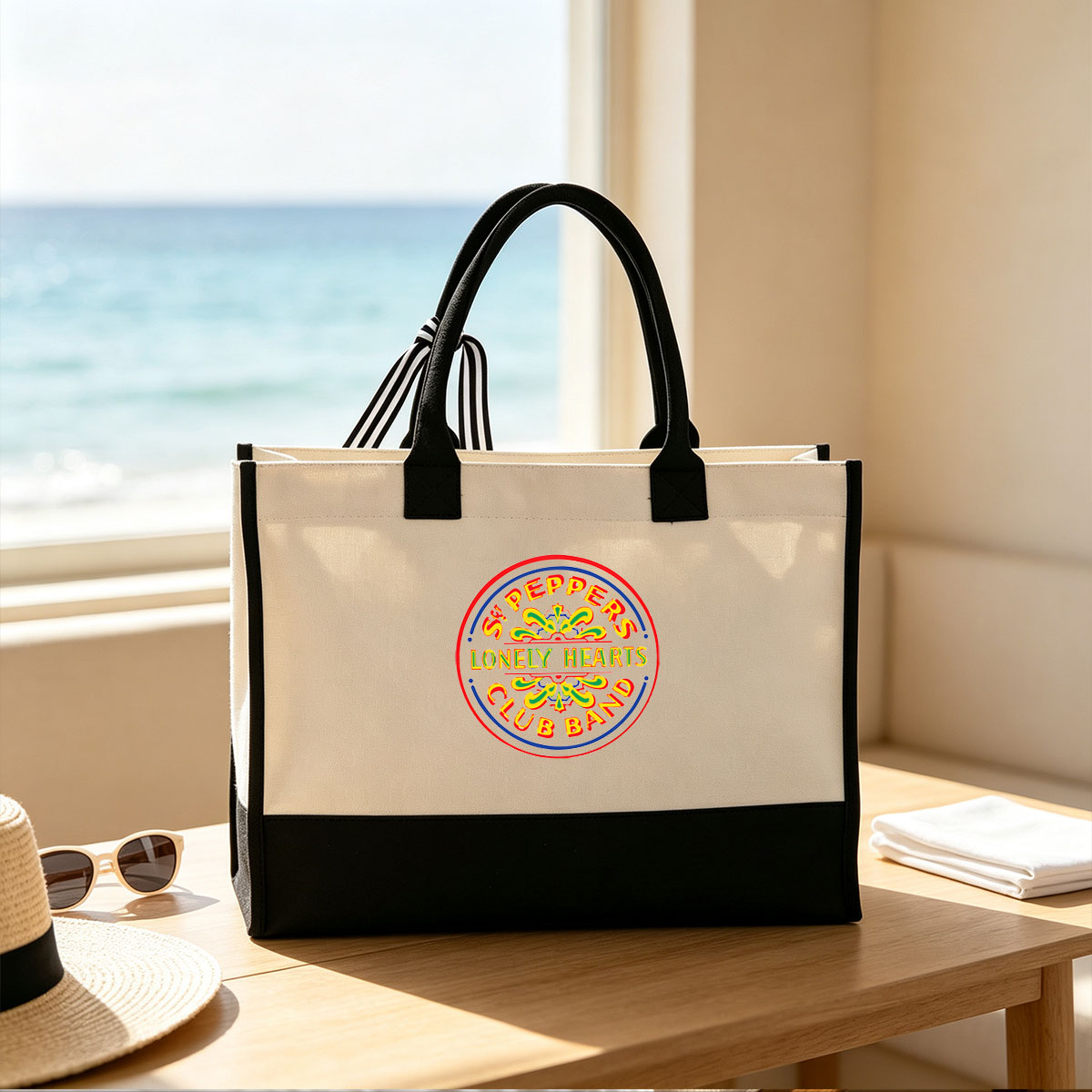 Sgt. Pepper's Lonely Hearts Club Band - Canvas patchwork gift tote bag