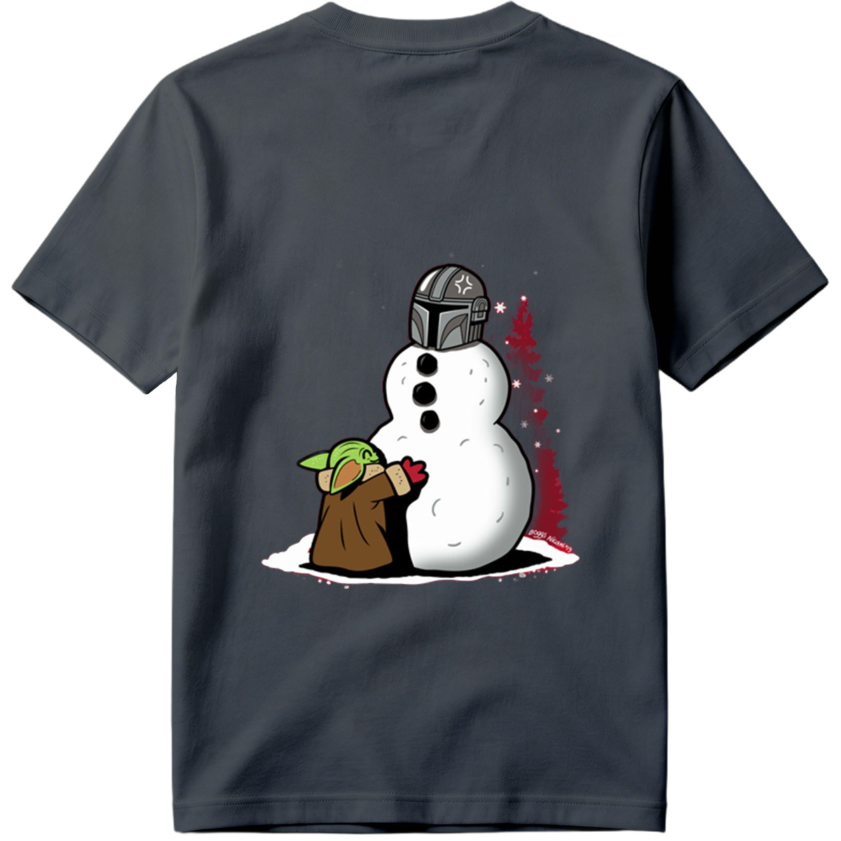 Mandalorian Snowman with Grogu - Tee