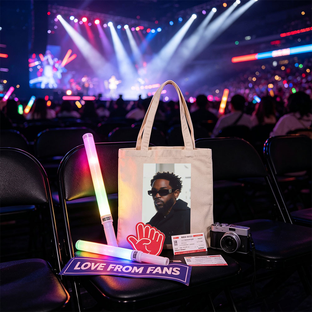 Kendrick Lamar in Urban Style Wearing Black Sunglasses and Coat - Canvas tote bags