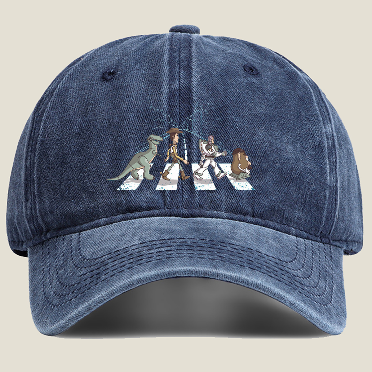 Toy Story Characters Crossing the Street - Washed Denim - Baseball Cap