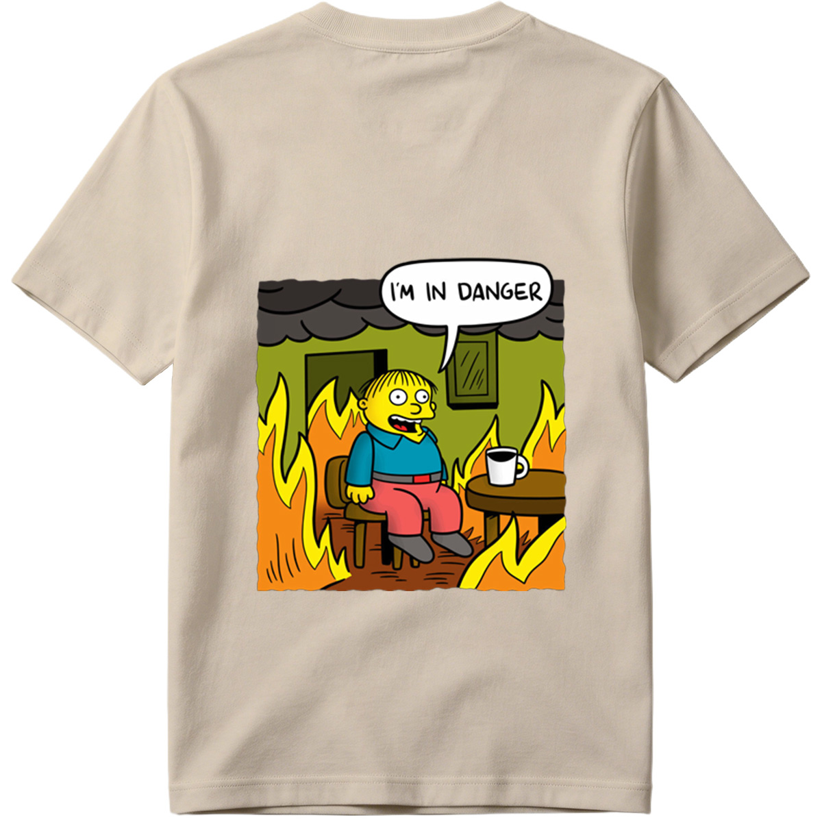 Simpsons Character in Burning Room - Tee