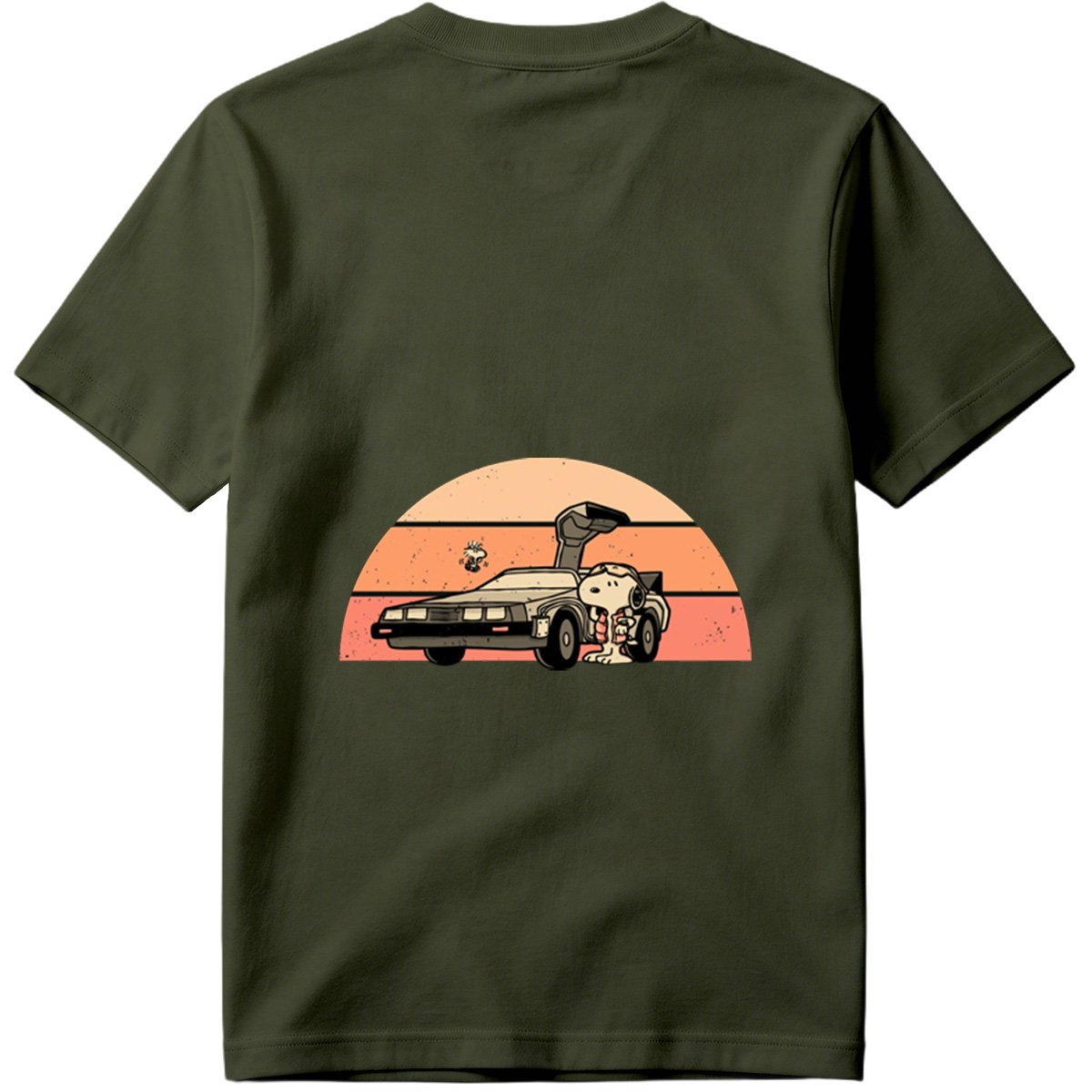 Snoopy and Woodstock in a DeLorean - Tee