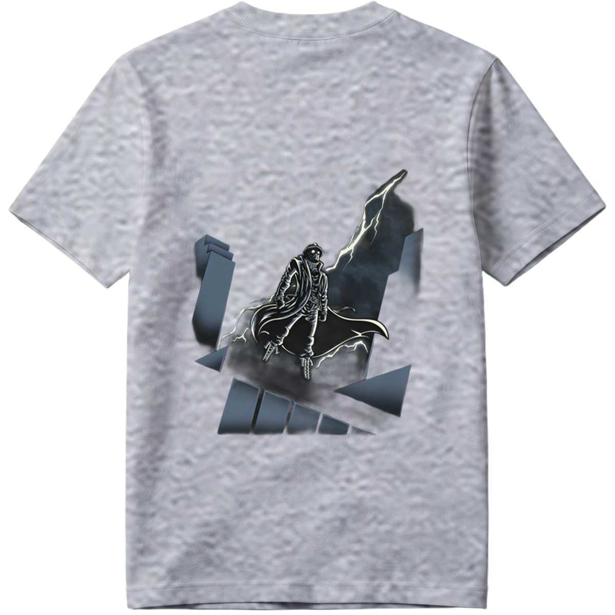 The Shadow of the Storm: Dark Hero on Rooftop - Tee