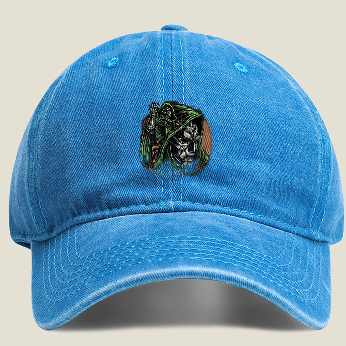 Doctor Doom and the Hulk - Washed Denim - Baseball Cap