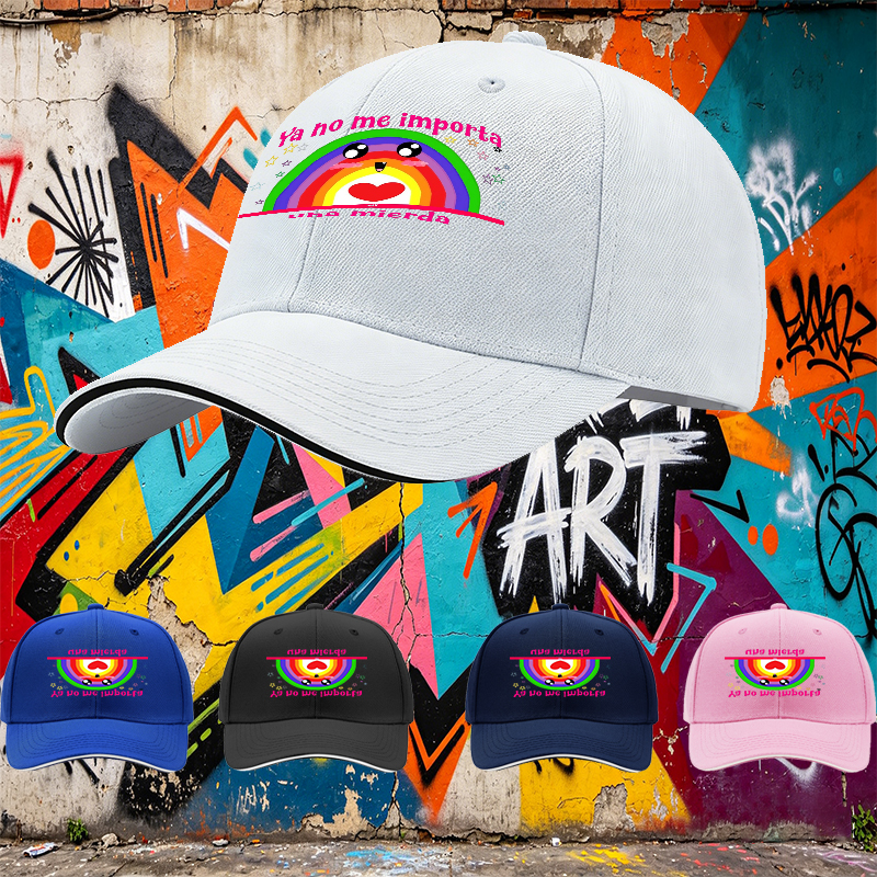 Unisex Classic Sandwich Hat with Rainbow Kawaii Design and 