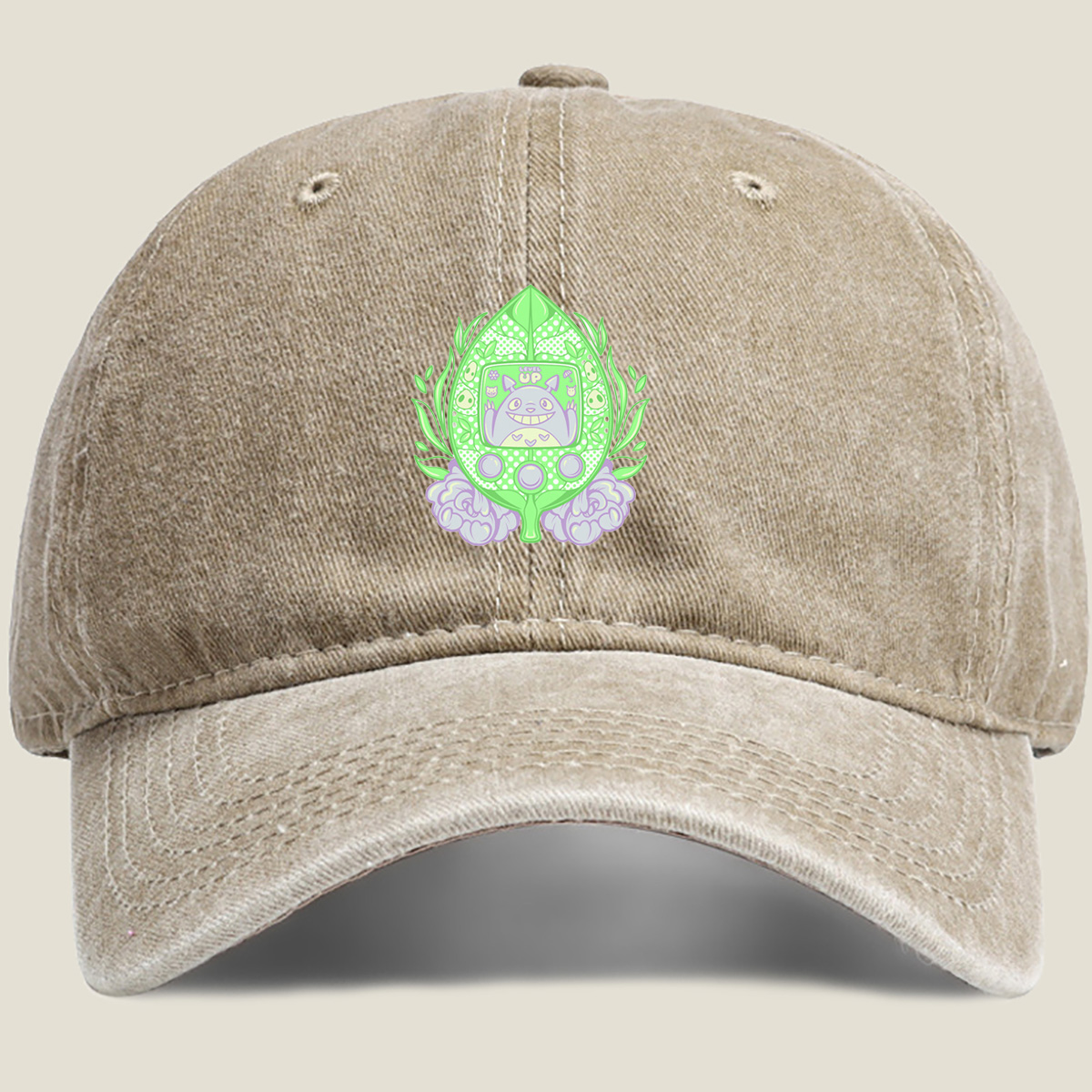 Totoro Tamagotchi Level Up - Washed Denim - Baseball Cap