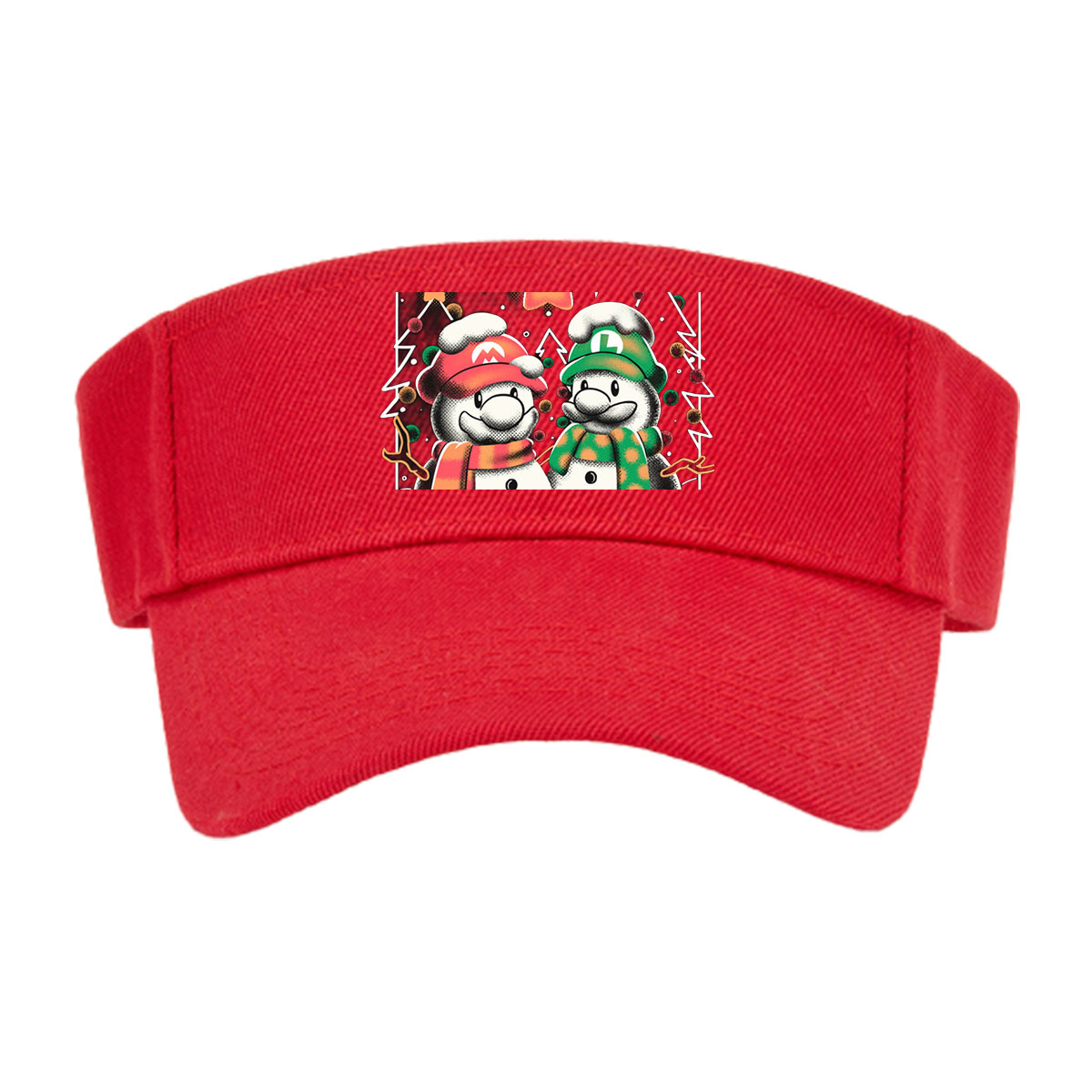 Mario and Luigi Snowmen Christmas Art -  Visor cap