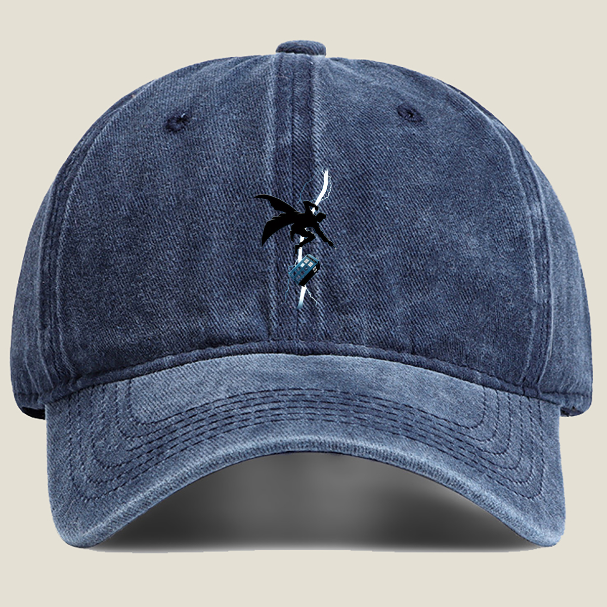 Batman and the TARDIS: Thunder Strike - Washed Denim - Baseball Cap