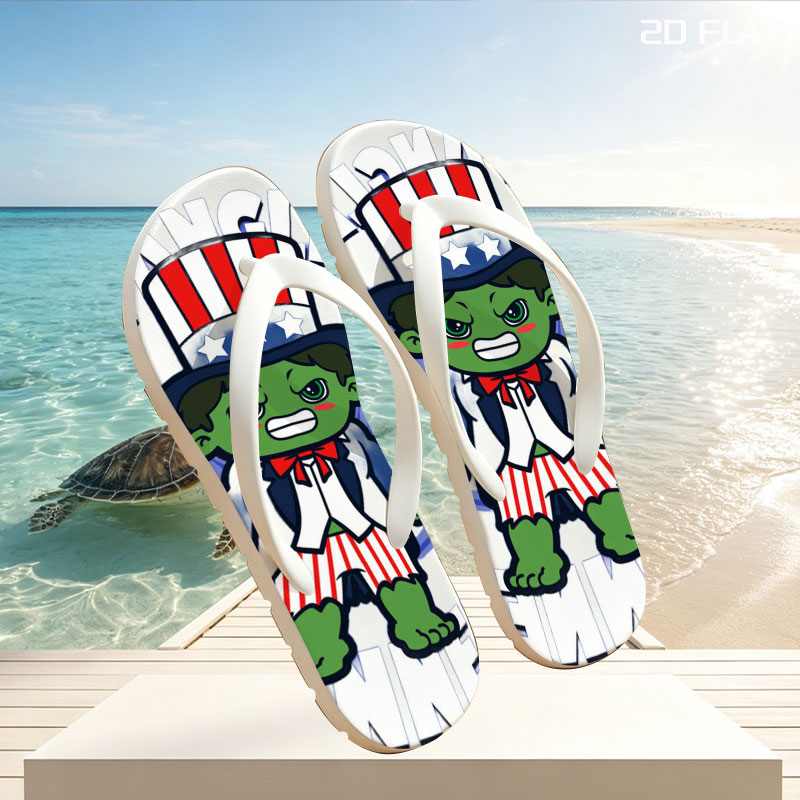 Star-Spangled Banner: Hulk in Uncle Sam Costume -  flip-flops