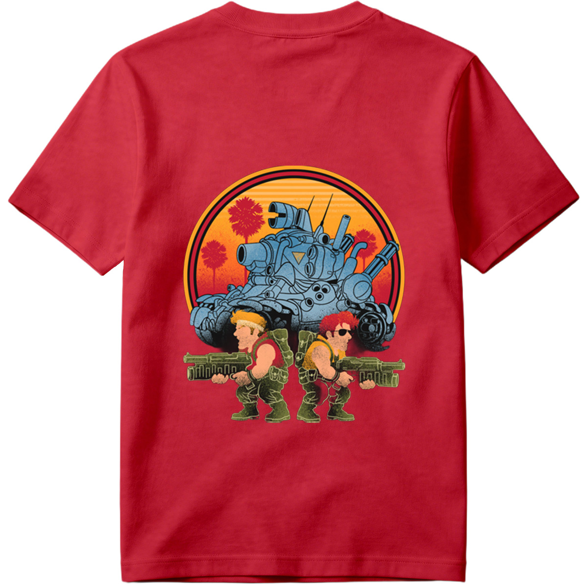 Double Dragon: Billy and Jimmy with Tank in Sunset - Tee