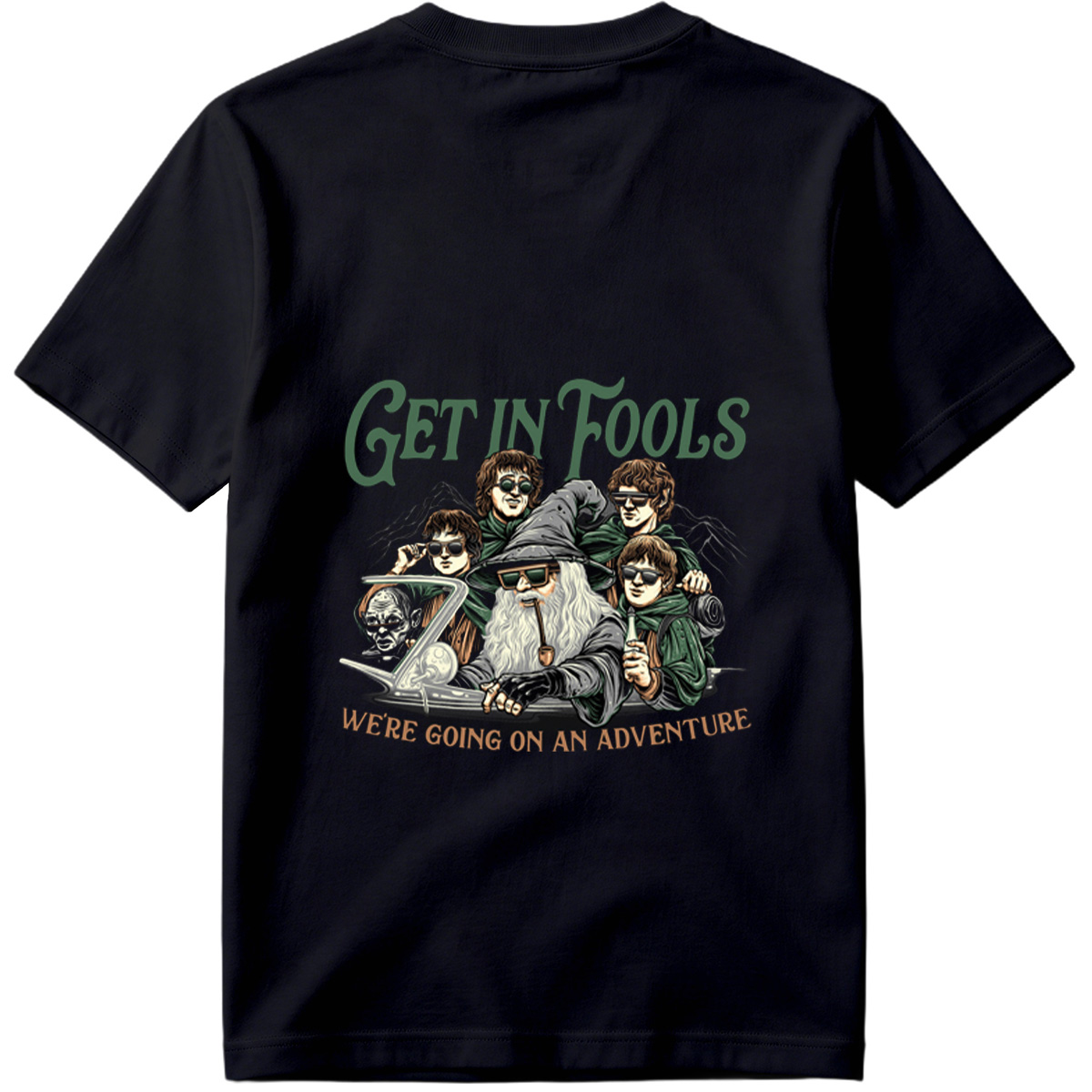 The Lord of the Rings: Frodo, Sam, Merry, Pippin, and Gandalf with a Modern Twist - Tee