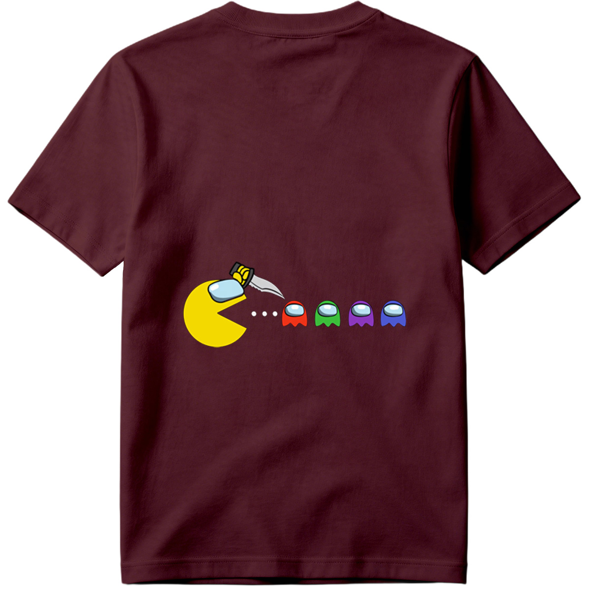 Pac-Man Meets Among Us Characters - Tee