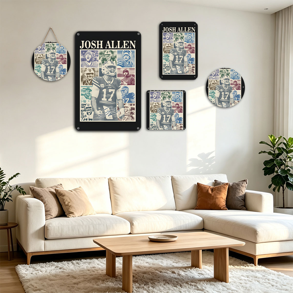 Josh Allen: Buffalo Bills Quarterback Collage - painting