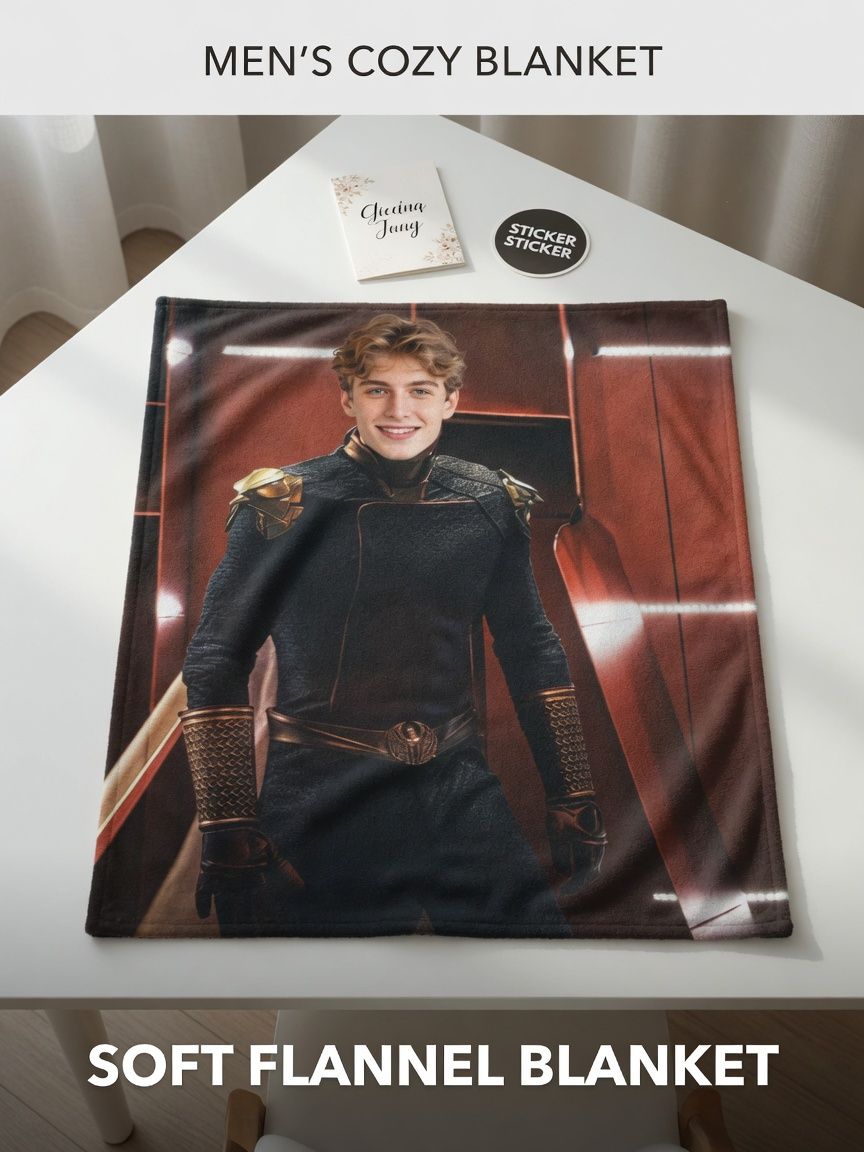 Custom Face Photo Flannel Fleece Throw Blanket Personalized Superhero Portrait Bed Couch Soft Warm Keepsake Gift