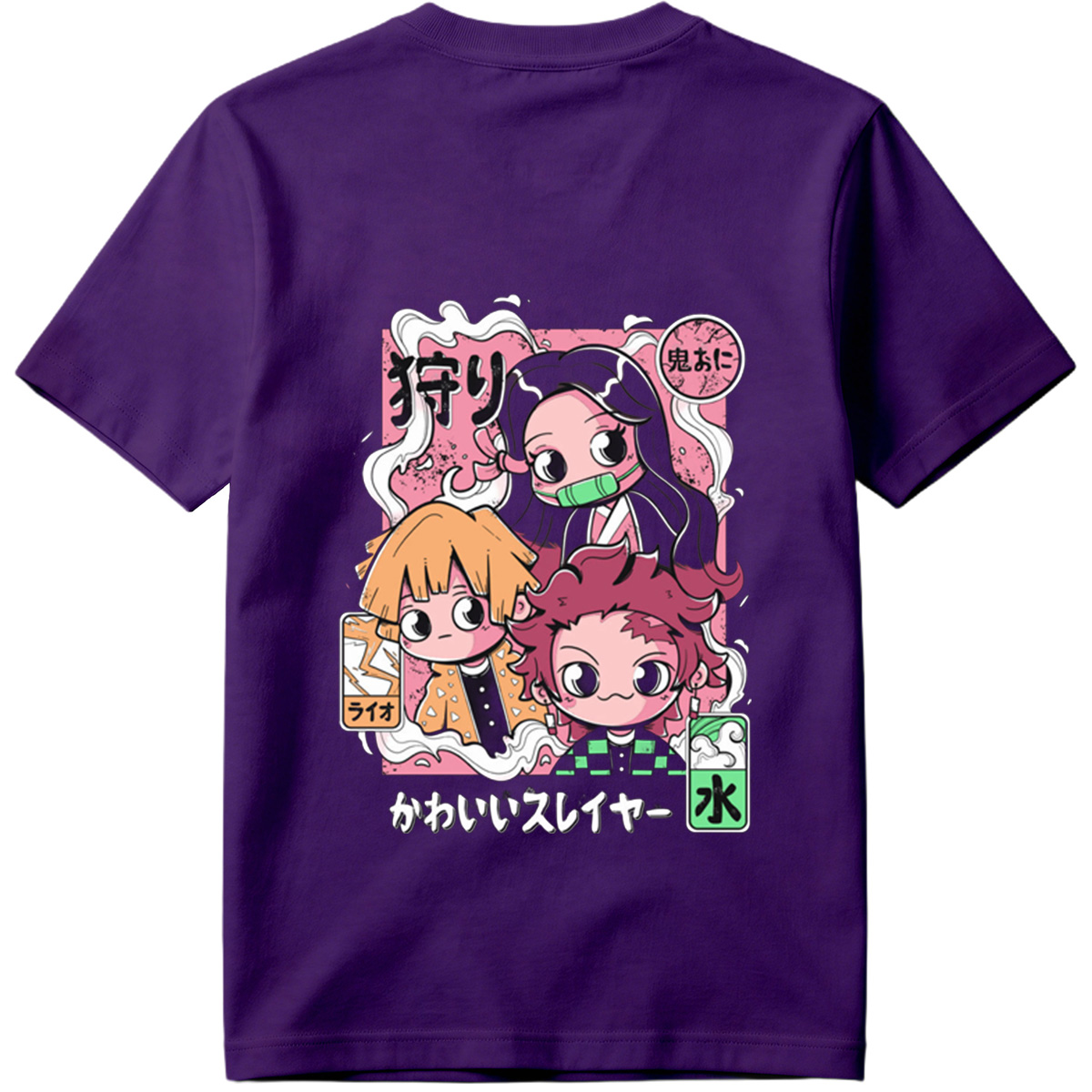 Cute Slayer: Nezuko, Zenitsu, and Tanjiro - Tee